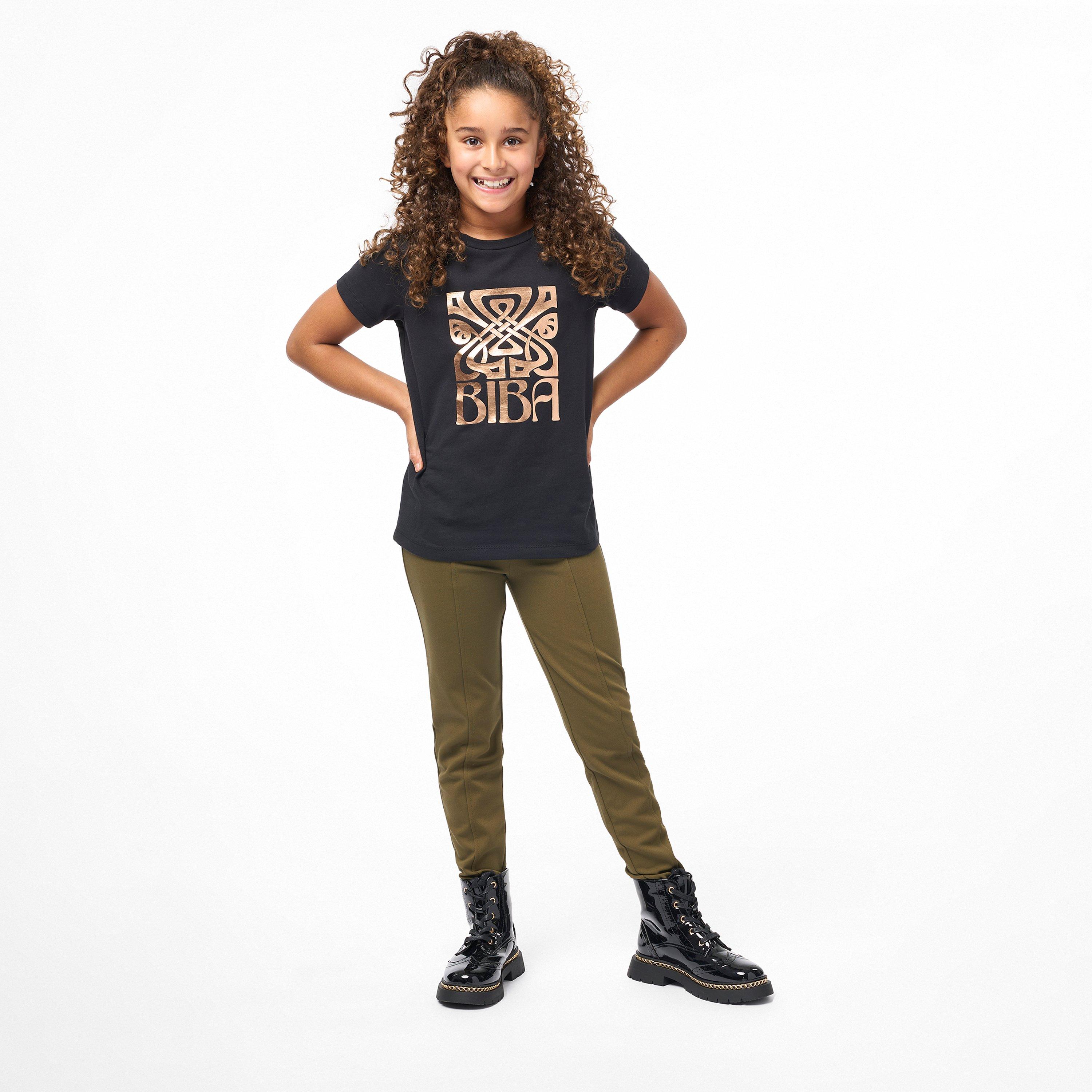 Zwart - Biba - Junior Girls Biba Logo T Shirt - 4