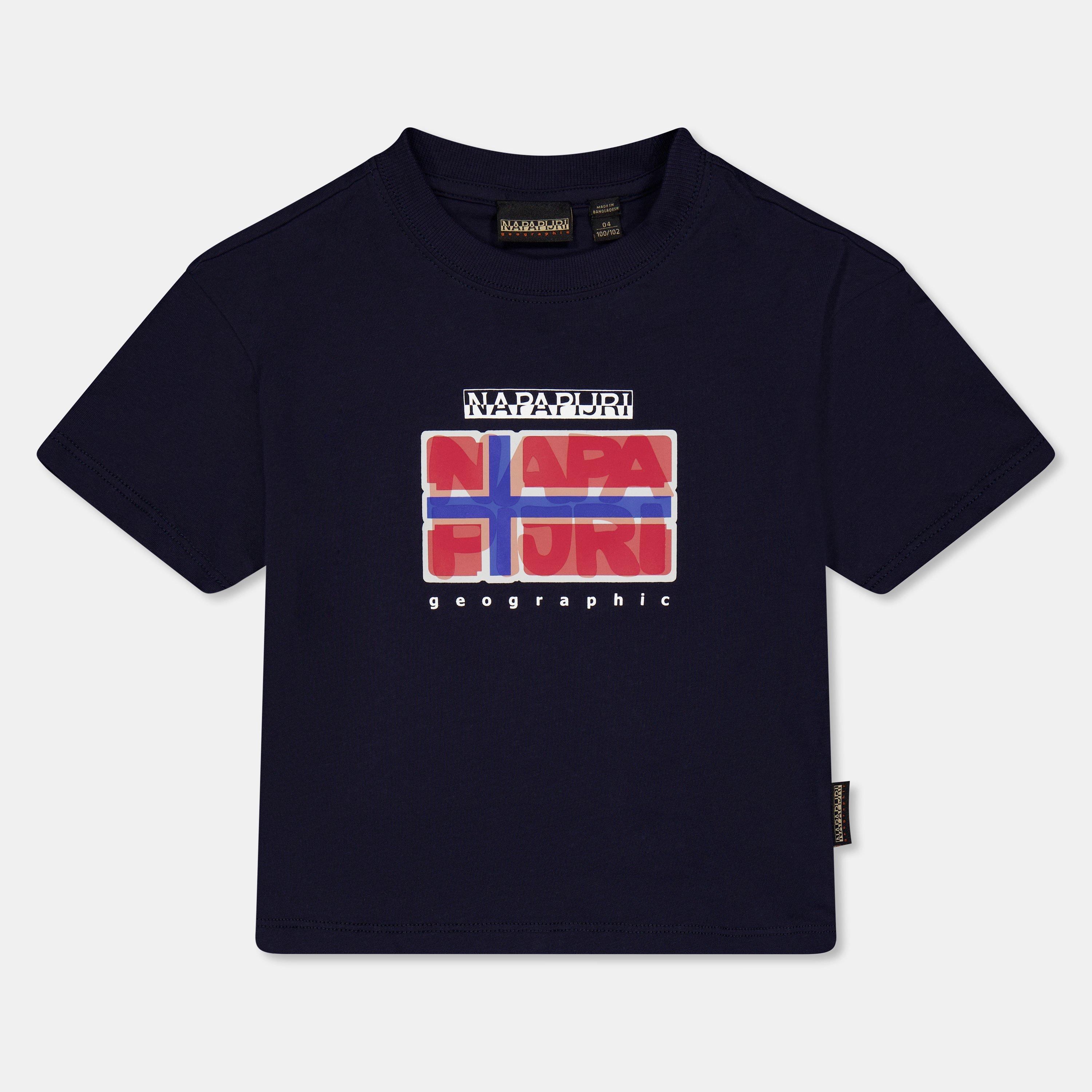 Napapijri Boys Kids' Sella Short Sleeve T-Shirt - Blue Marine 176 - 14Y