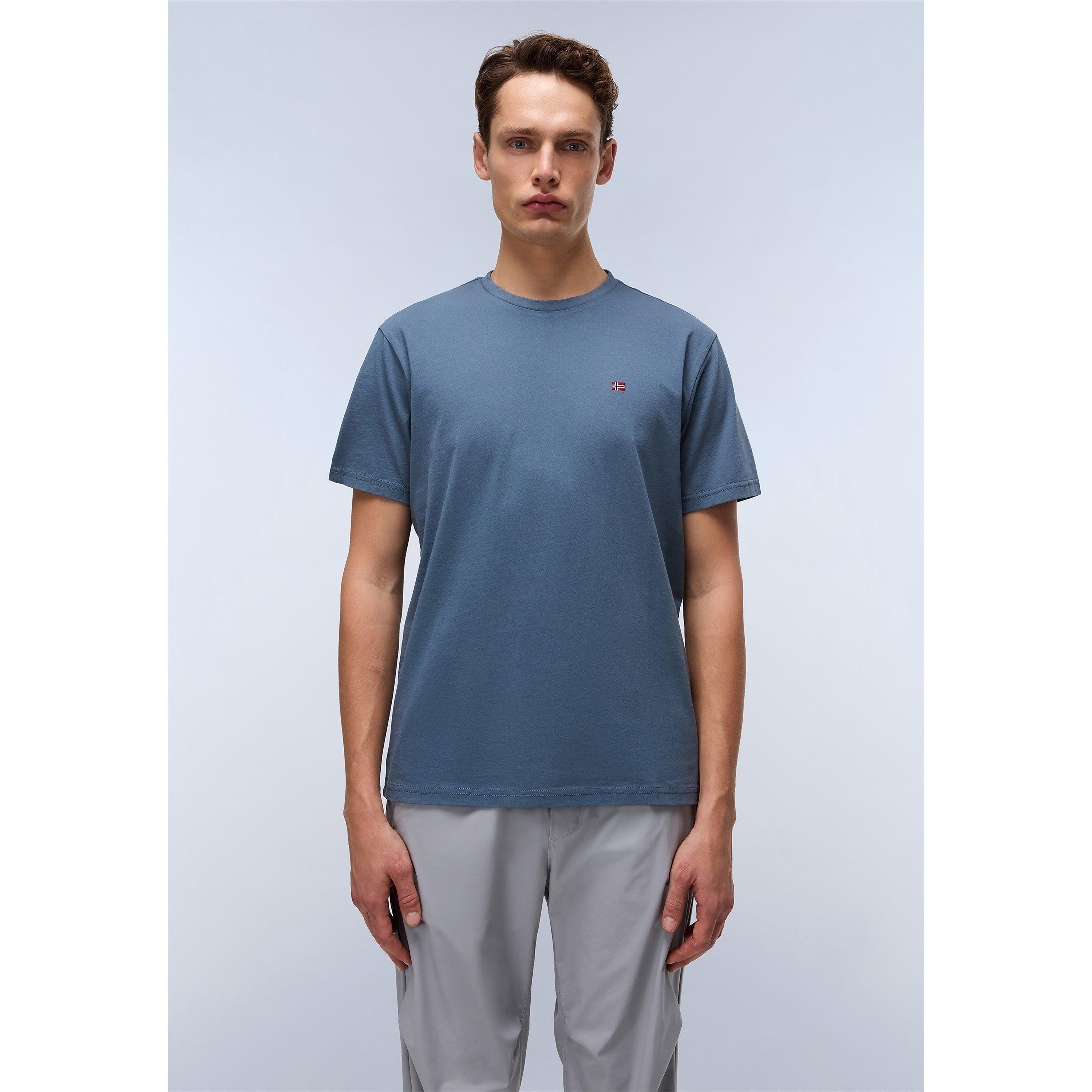 Napapijri Men's Salis Short Sleeve T-Shirt - Stormy Weat G1y - S