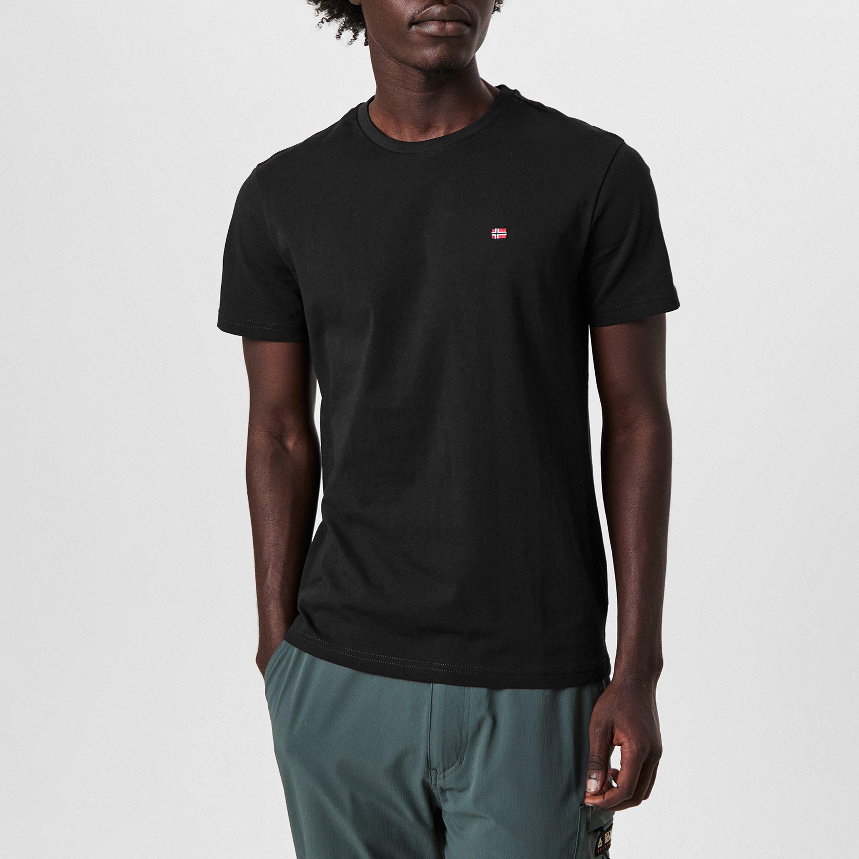 Preto 041 - Napapijri - Napa Salis Short Sleeve T-shirt Mens - 6