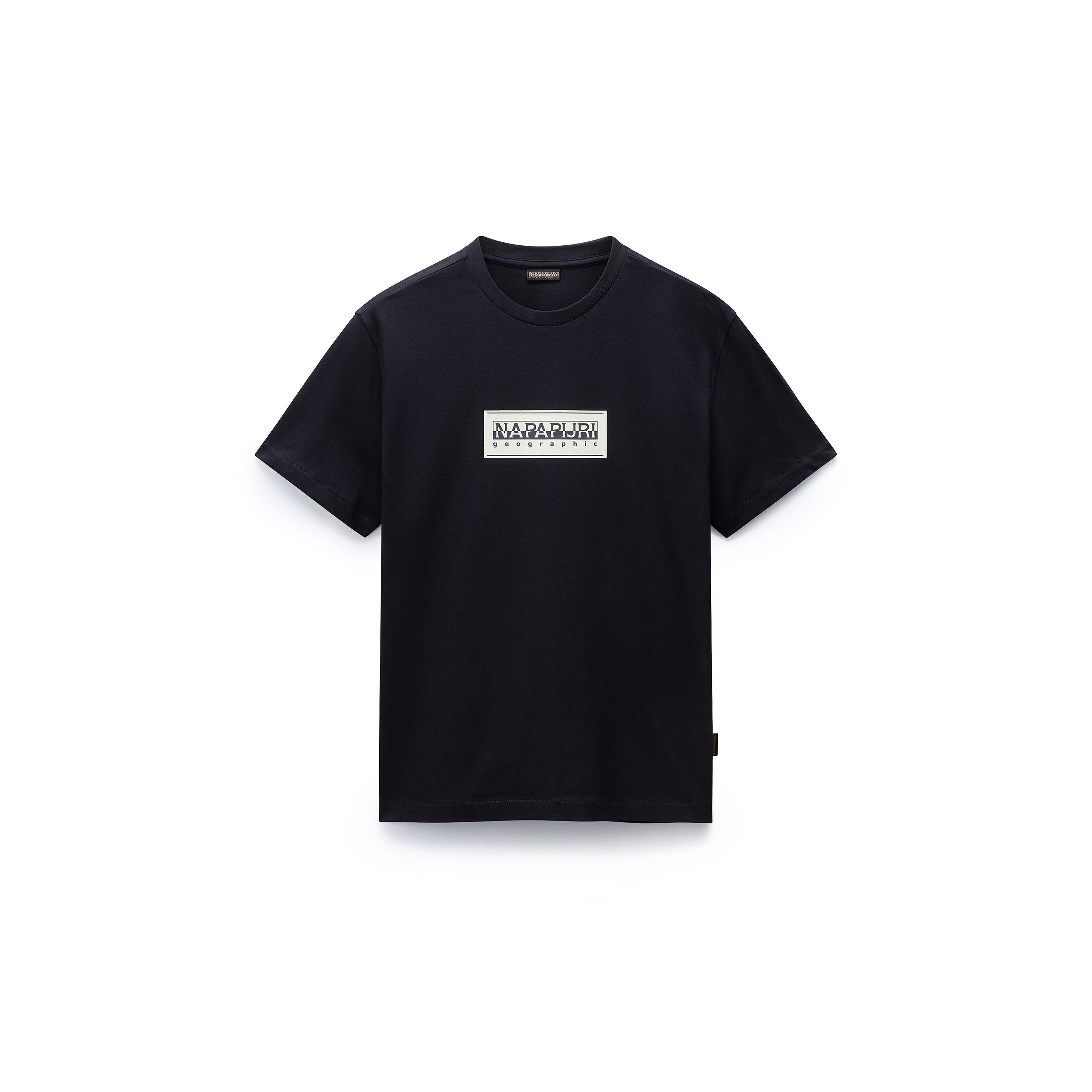Black 041 - Napapijri - Nap Box Logo Short Sleeve T-shirt Mens - 1