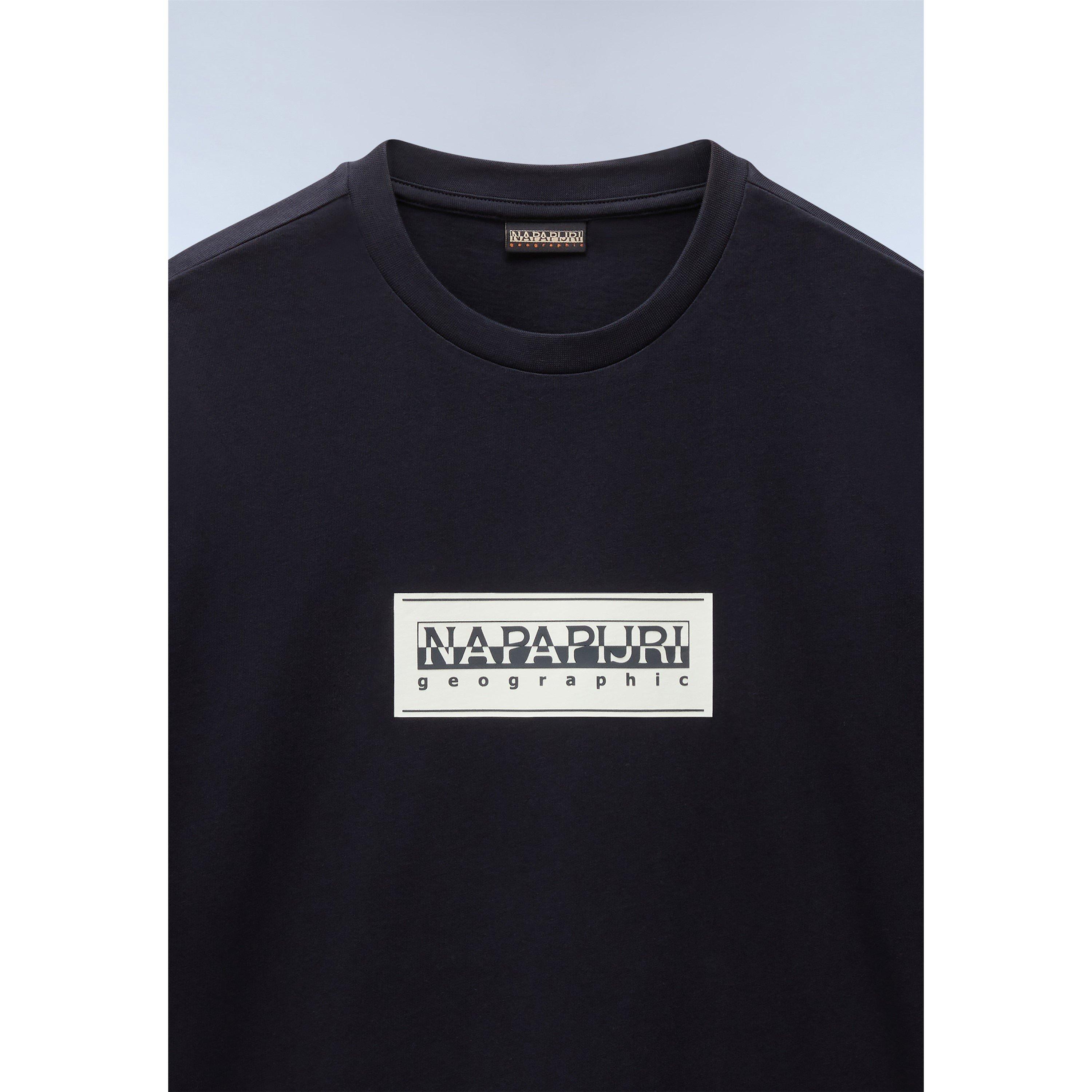 Black 041 - Napapijri - Nap Box Logo Short Sleeve T-shirt Mens - 2