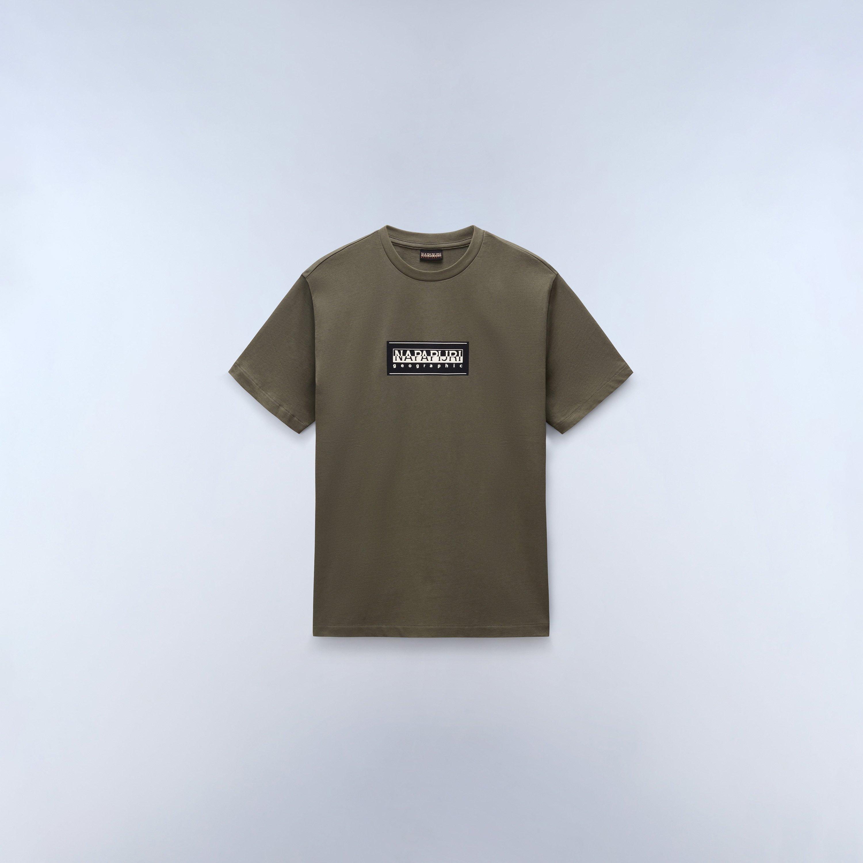 Napapijri Men's Nap Box Logo Short Sleeve T-Shirt - Tea Leaf - S