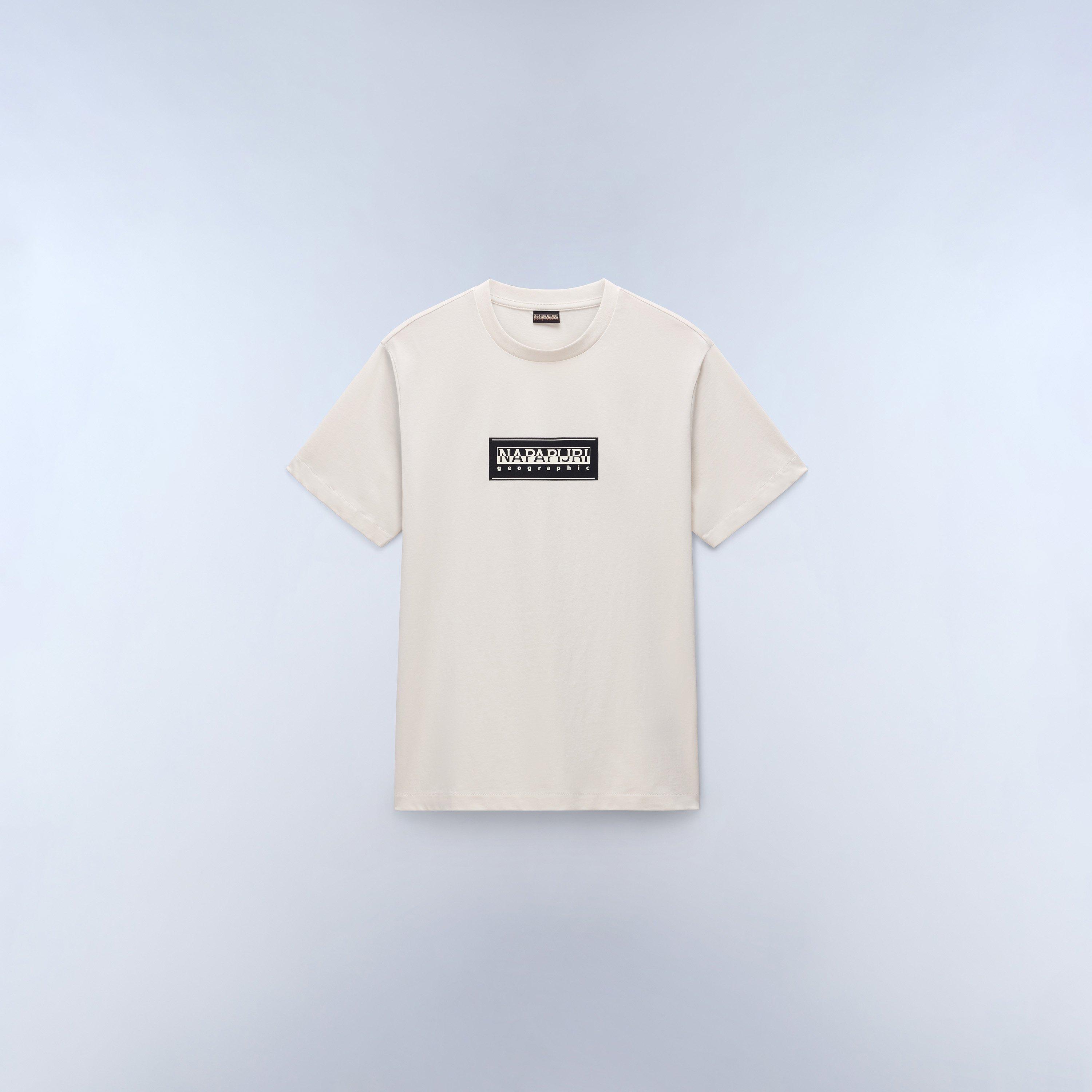 Napapijri Men's Nap Box Logo Short Sleeve T-Shirt - Beige N1j - S