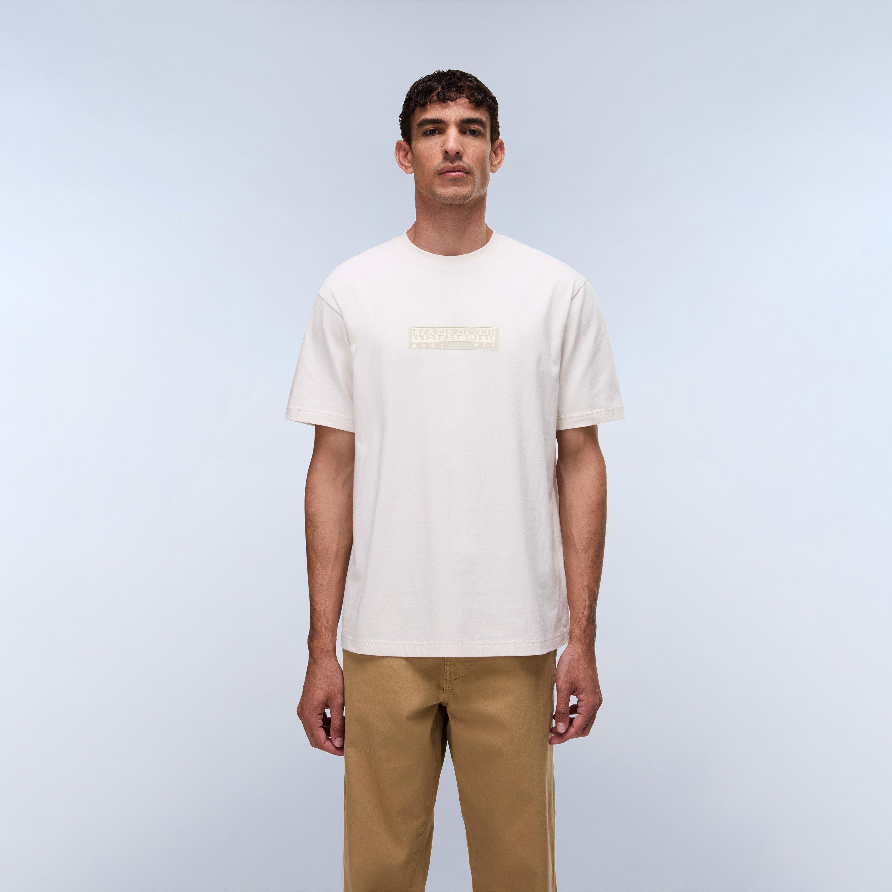 White - Napapijri - Nap Box Logo Short Sleeve T-shirt Mens - 3