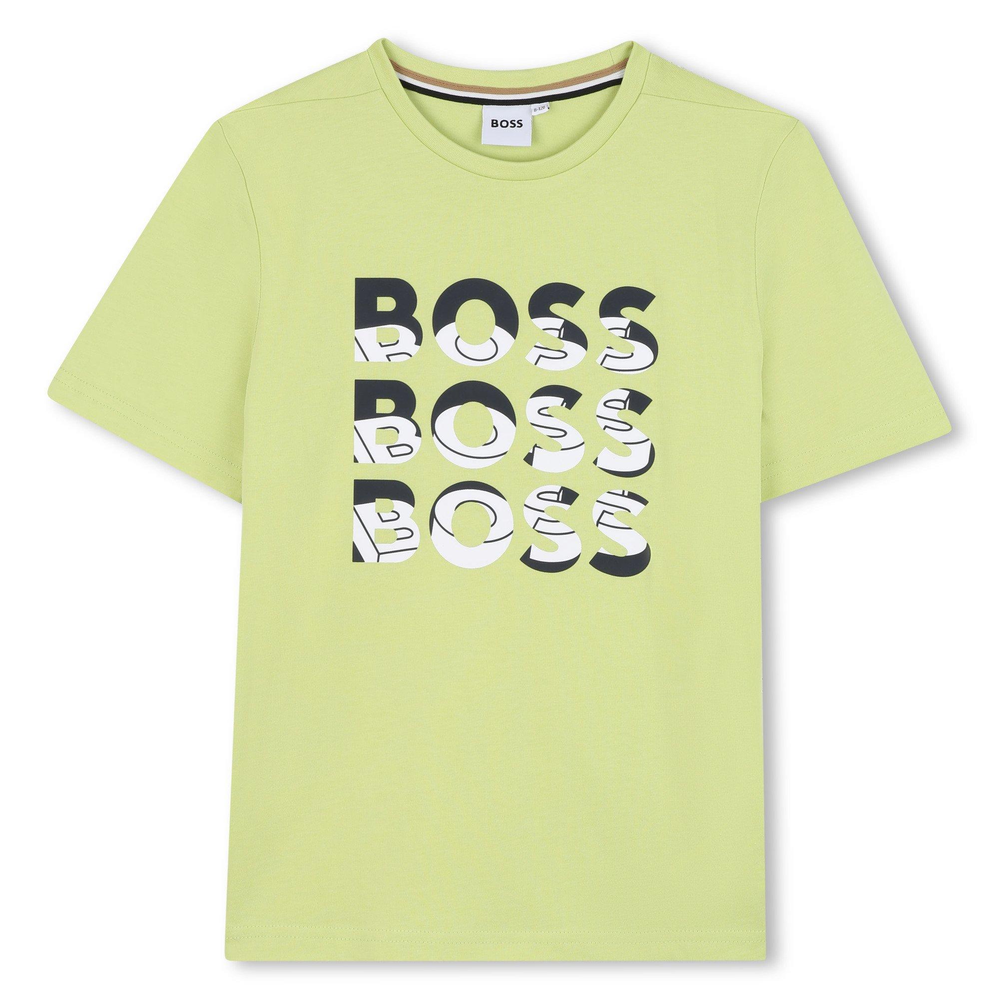 Boss Boys Kids'  Logo T-Shirt - Apple 607 - 12 Yrs