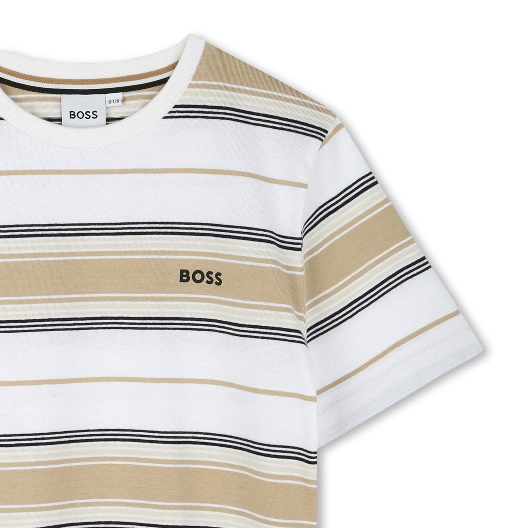 Sand 249 - Boss - Kids Stripe Logo T-Shirt - 3