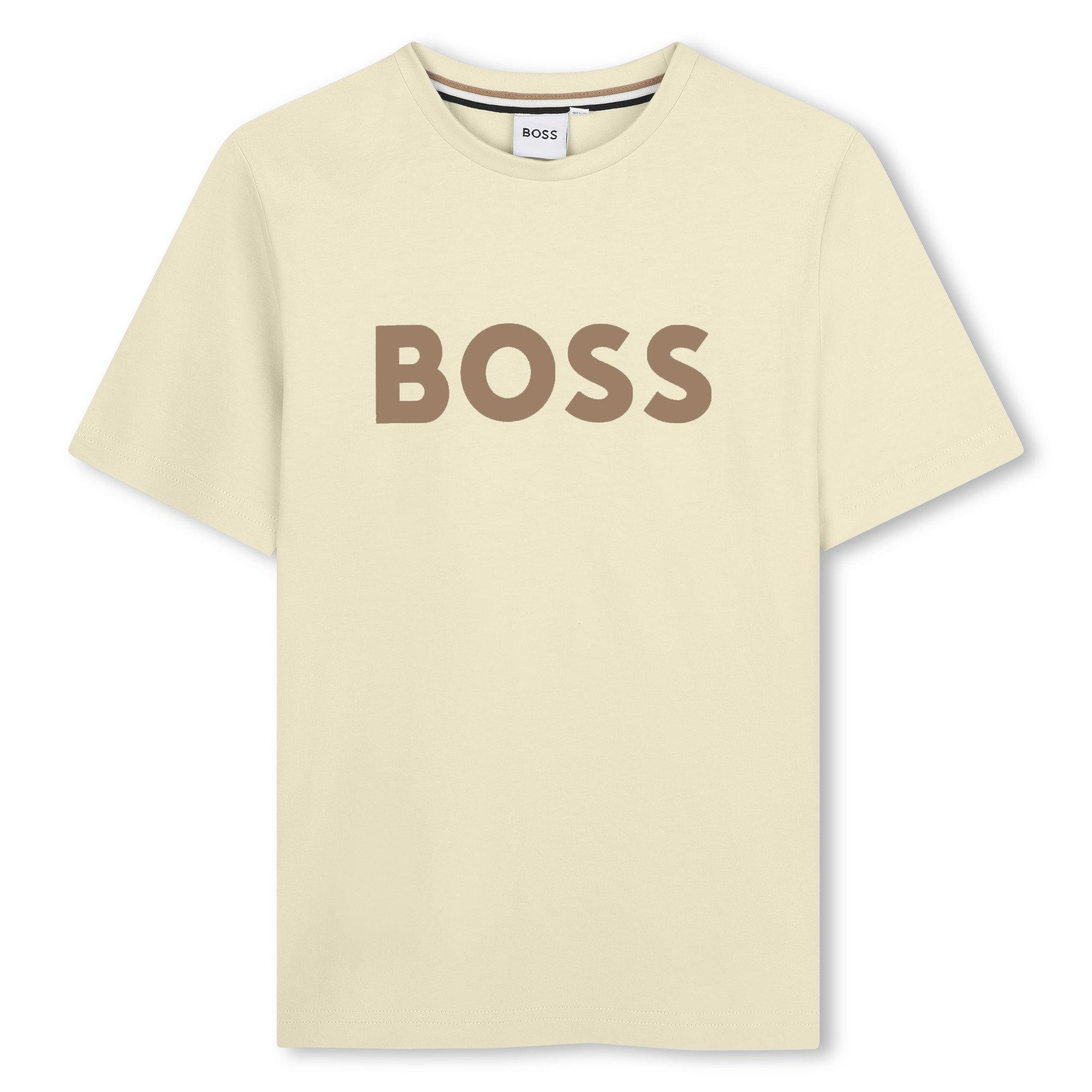 Boss Boys Kids' Logo T-Shirt - Sand - 12Y