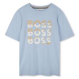 Boss Multi Logo T Shirt Juniors