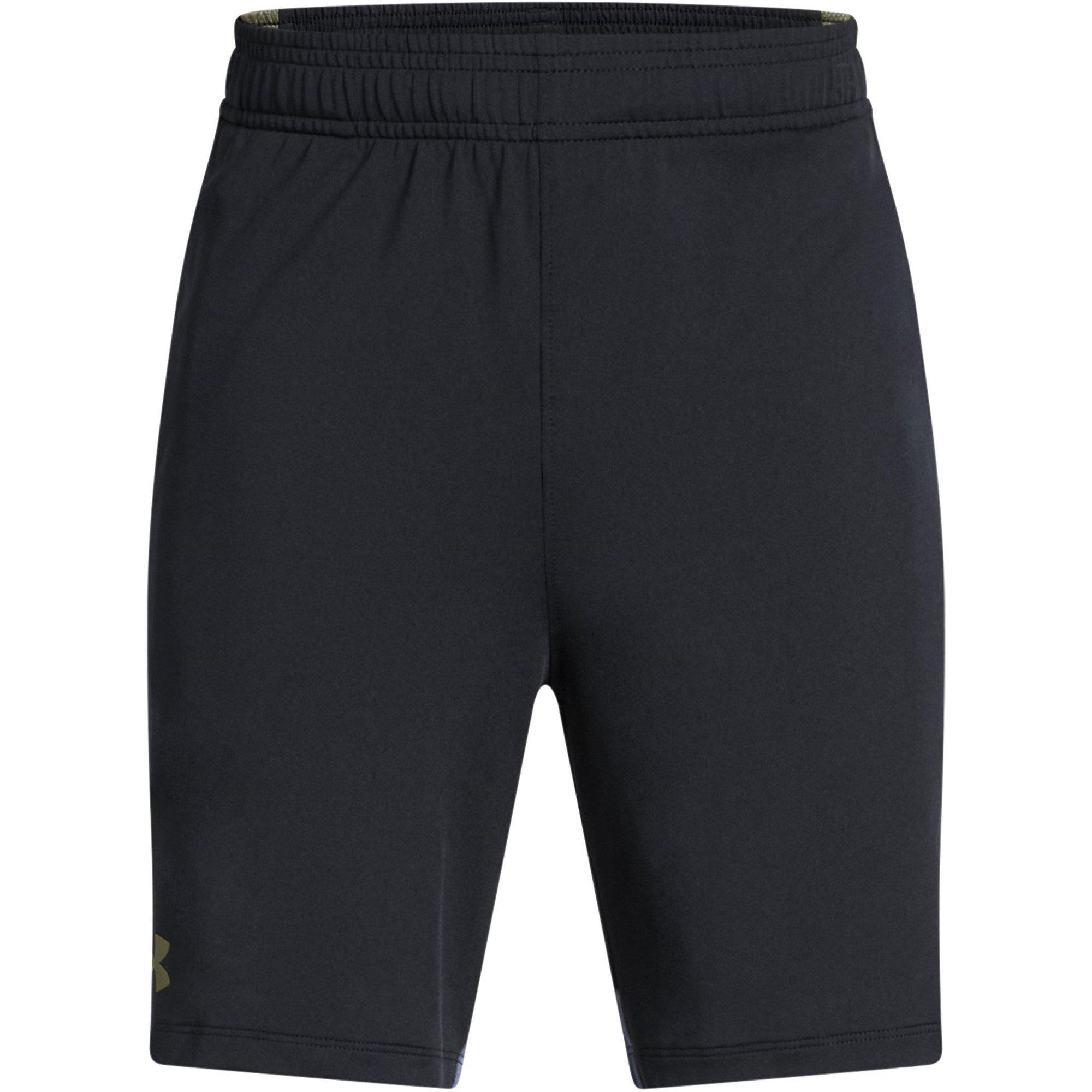 Under Armour Boys Performance Gym Shorts - Blk/Mrine Grn - 7-8 (S)