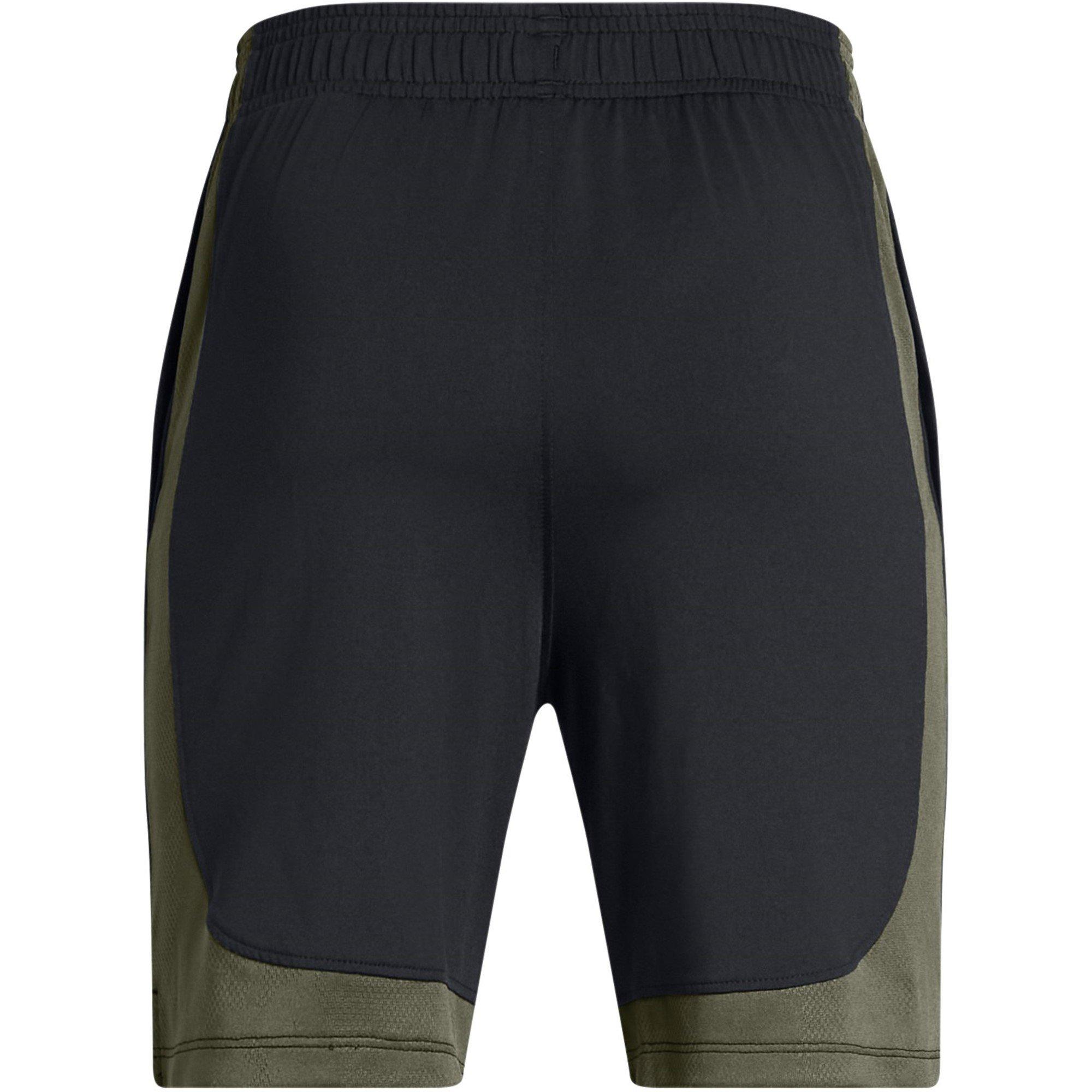 Blk/Mrine Grn - Under Armour - Performance Gym Shorts - 2
