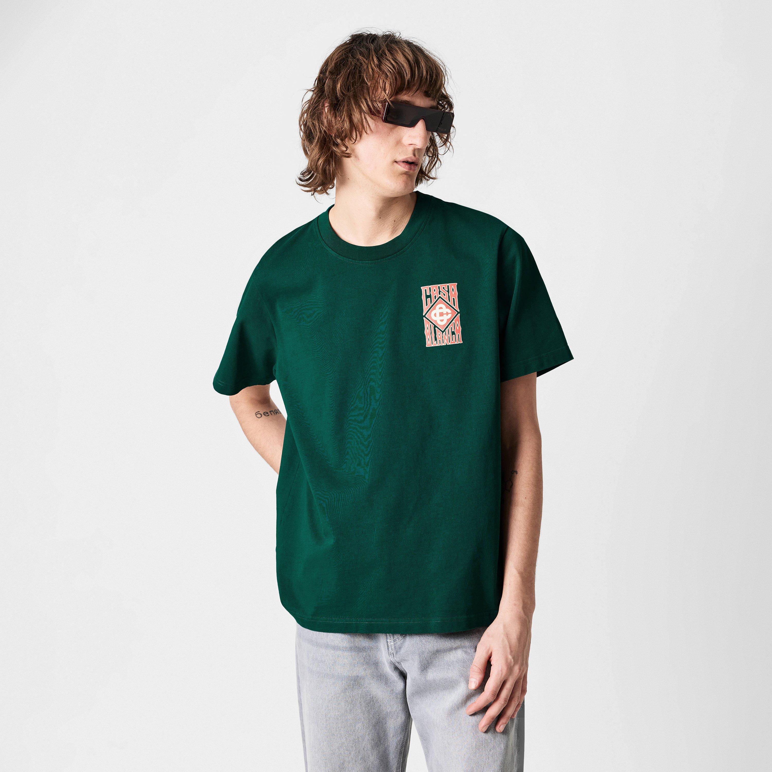 Casablanca | Gothic Stacked Logo T-Shirt | Regular Fit T