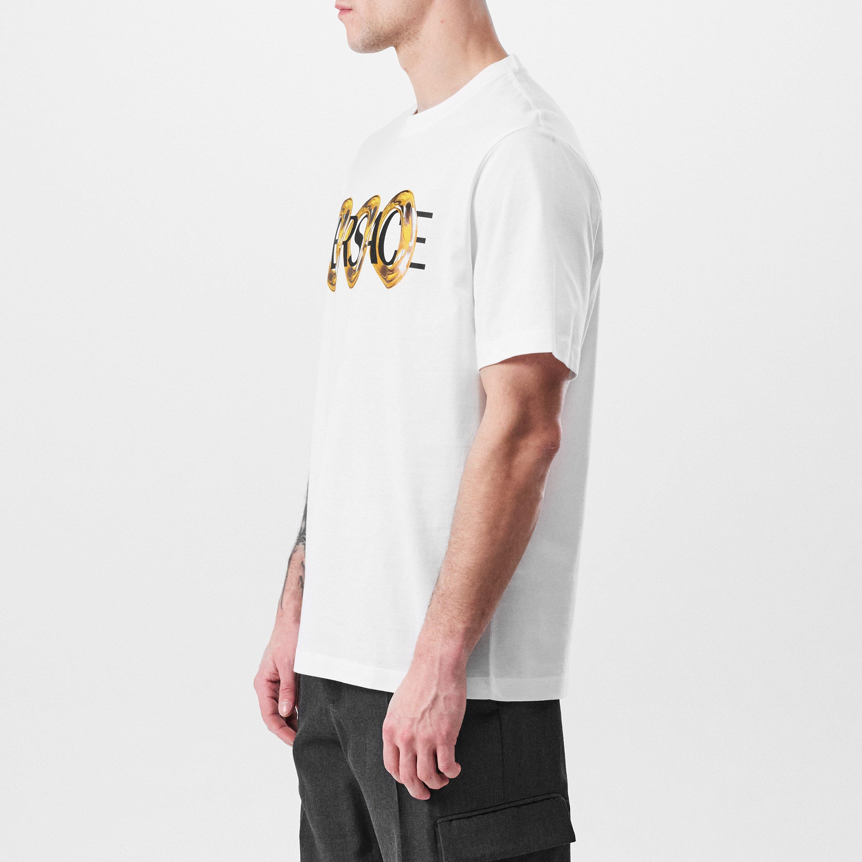 White - Versace - Ring Graphic T-Shirt - 5
