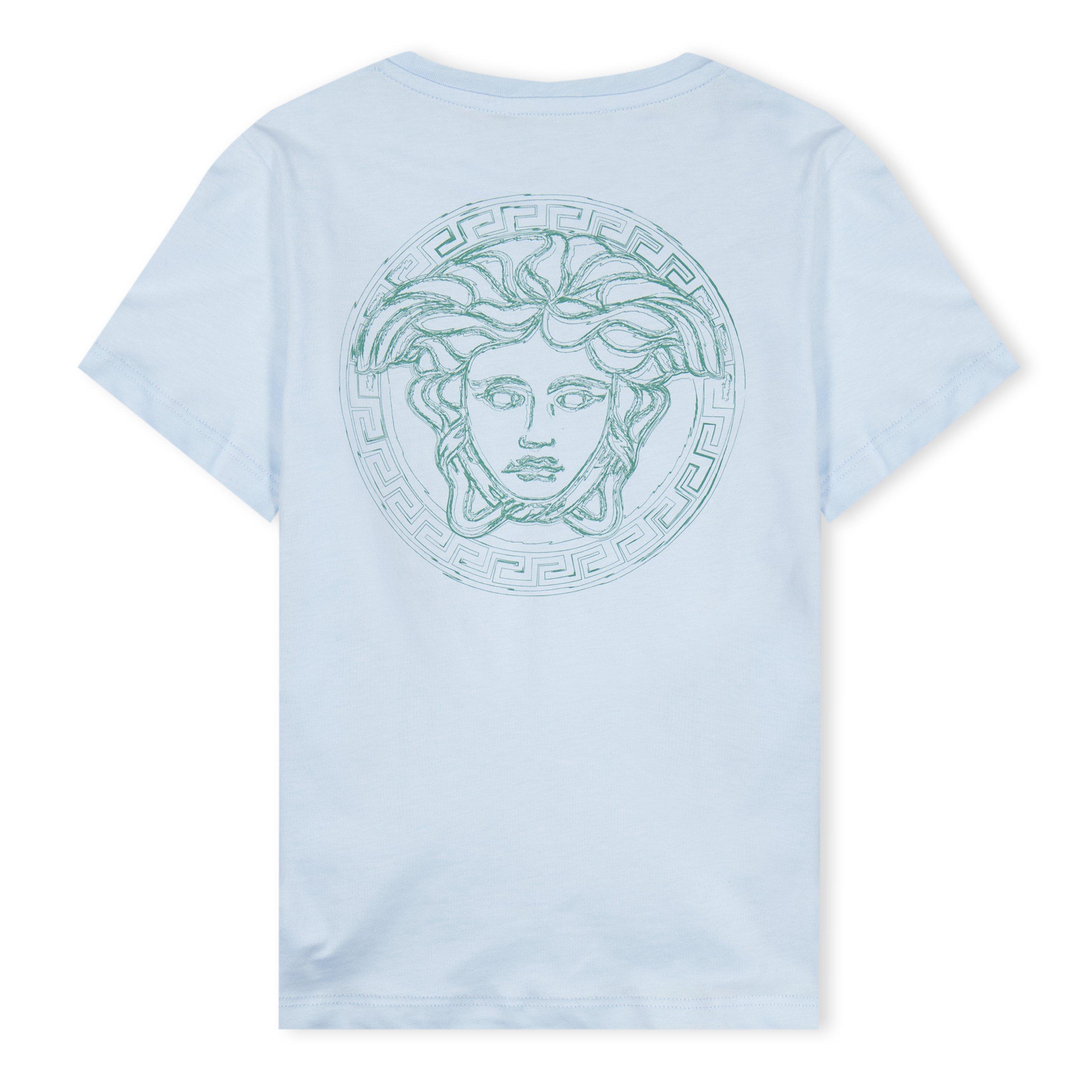 Blue 2VI20 - Versace - Unisex Kids' Logo Short Sleeve T-Shirt - 2