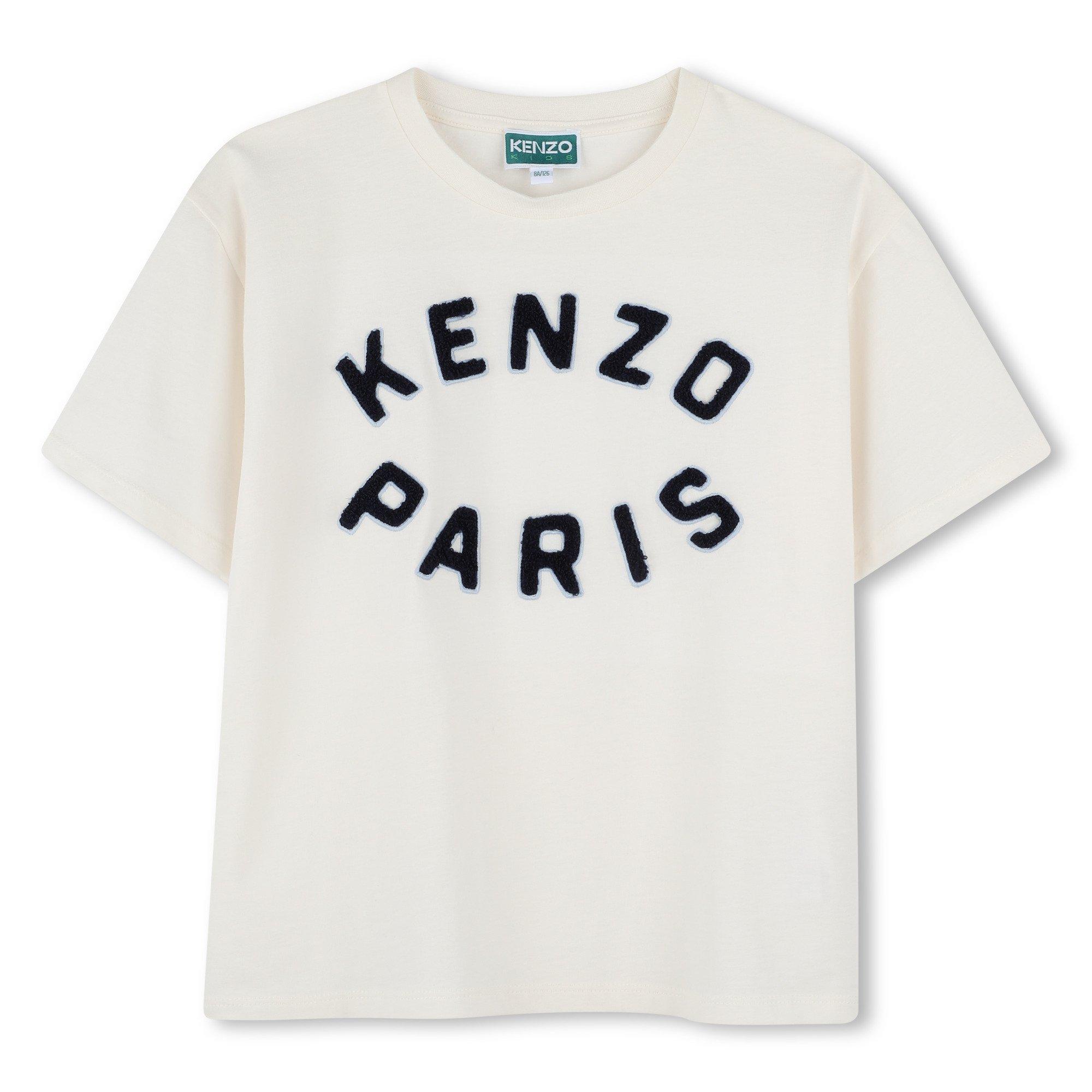 Kenzo  Wht Blu 117 Kids' Logo T-Shirt - 8Y