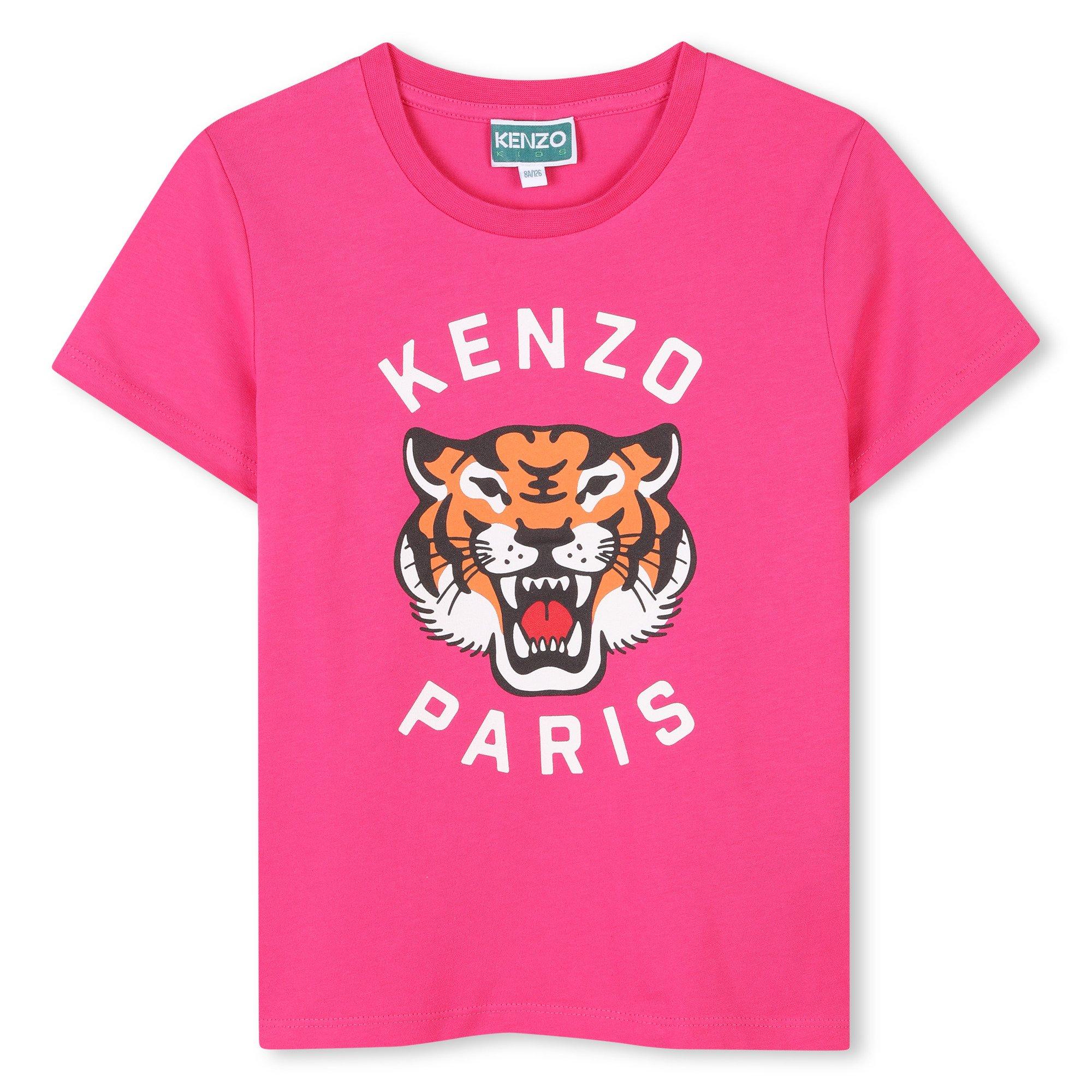 Pink 483 - Kenzo - Kids' Tiger Graphic T-Shirt - 1