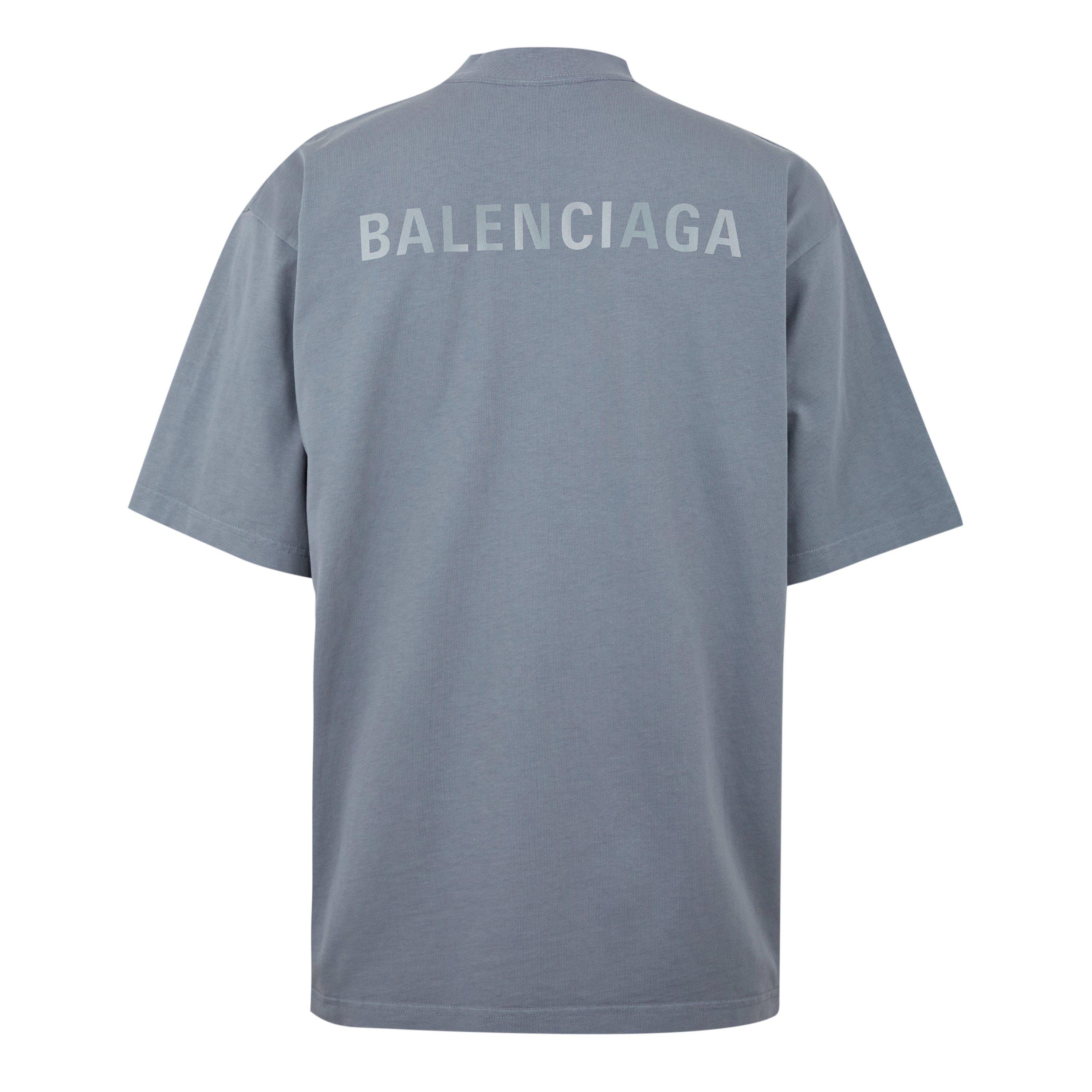 Grey/Reflect - Balenciaga - Back Reflective T-Shirt - 2