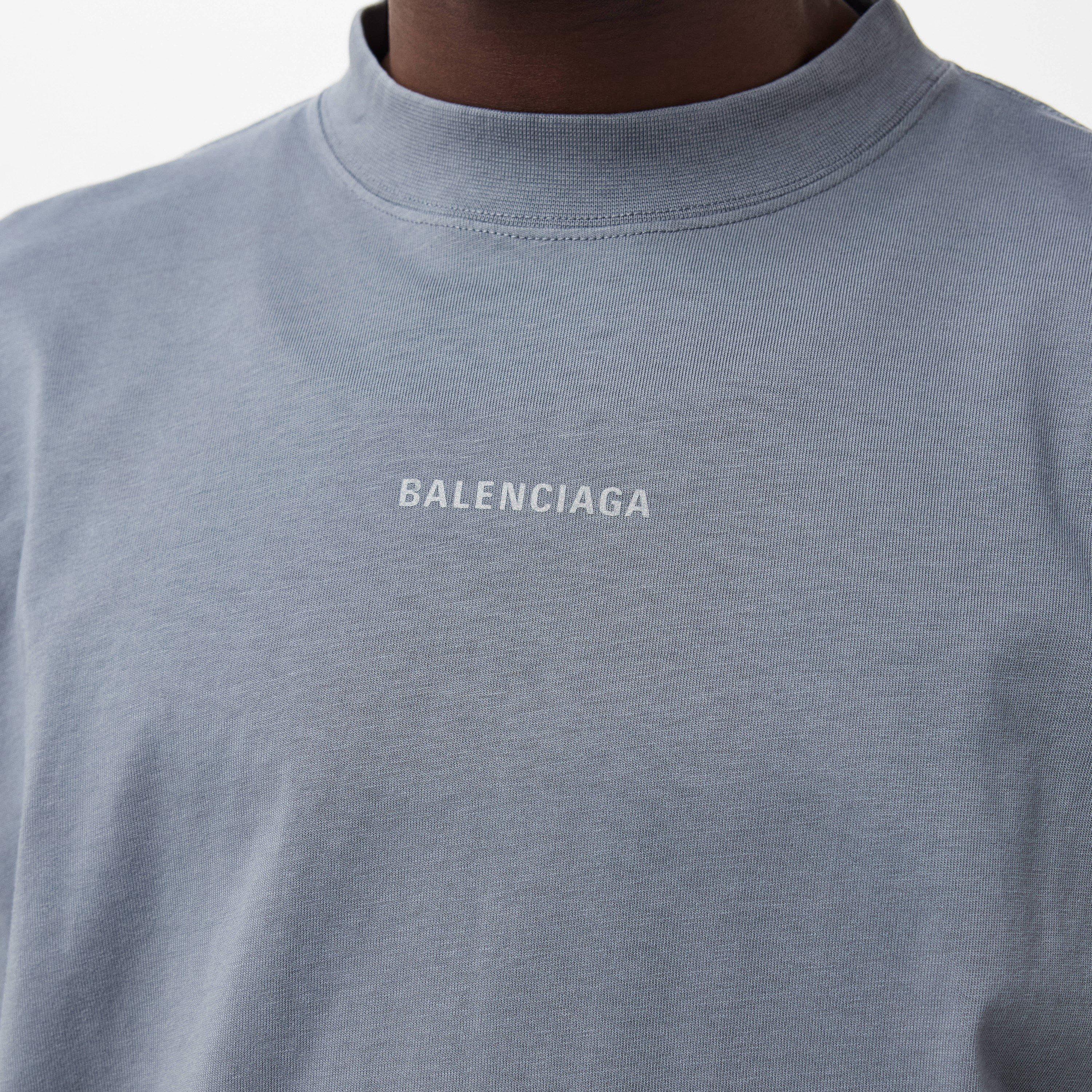 Grey/Reflect - Balenciaga - Back Reflective T-Shirt - 5