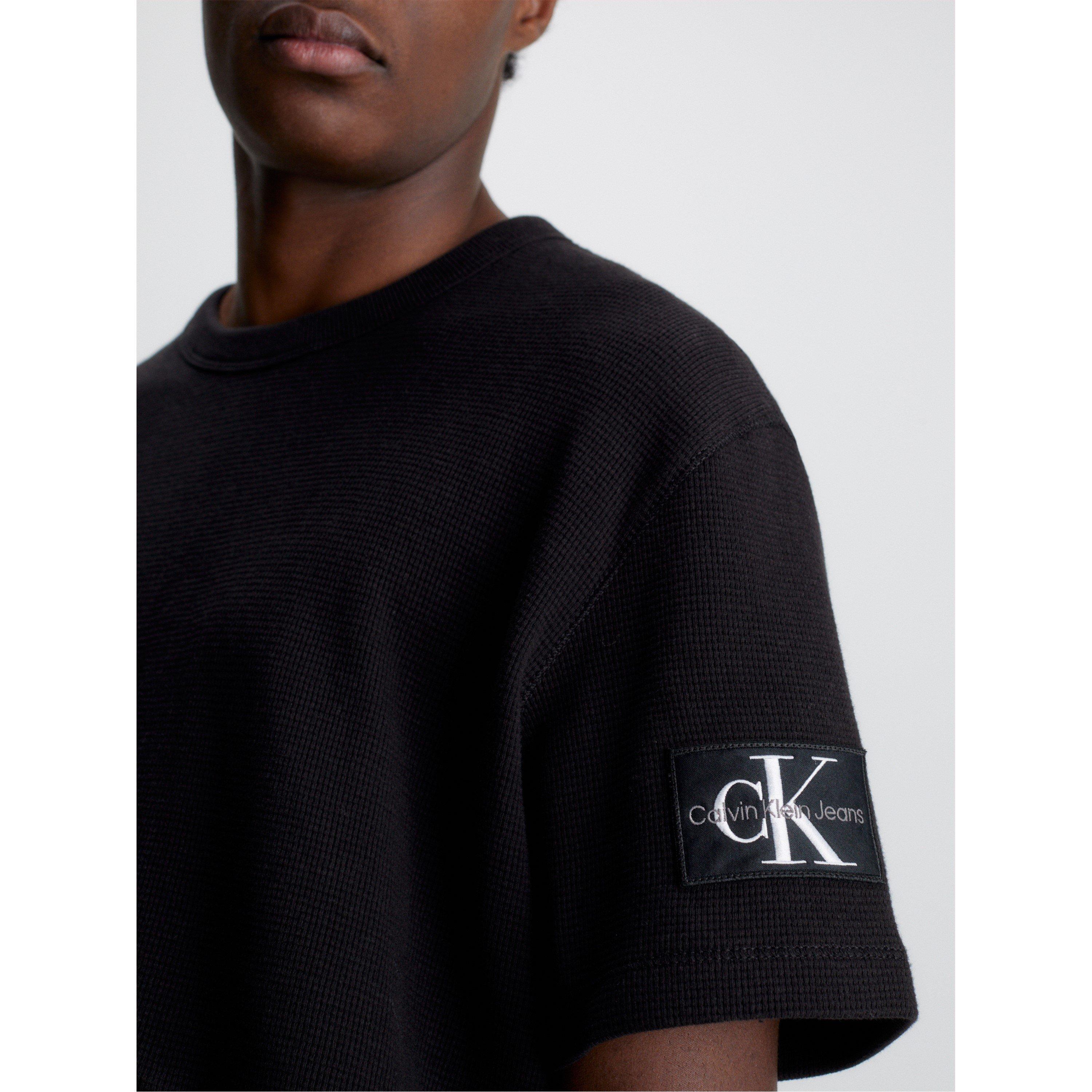 Black - Calvin Klein Jeans - Badge Waffle Tee - 5
