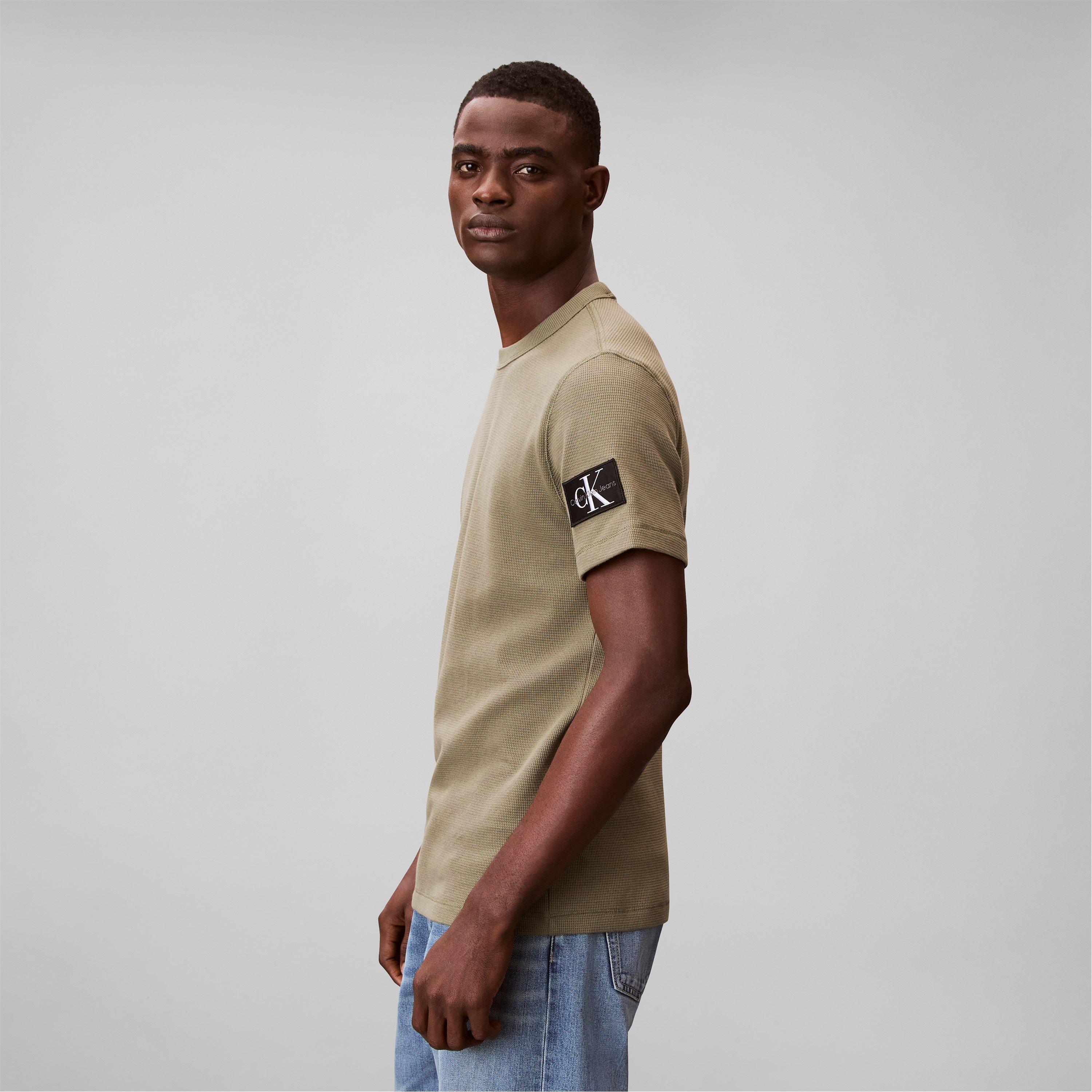 Deep Lichen - Calvin Klein Jeans - Badge Waffle Tee - 5