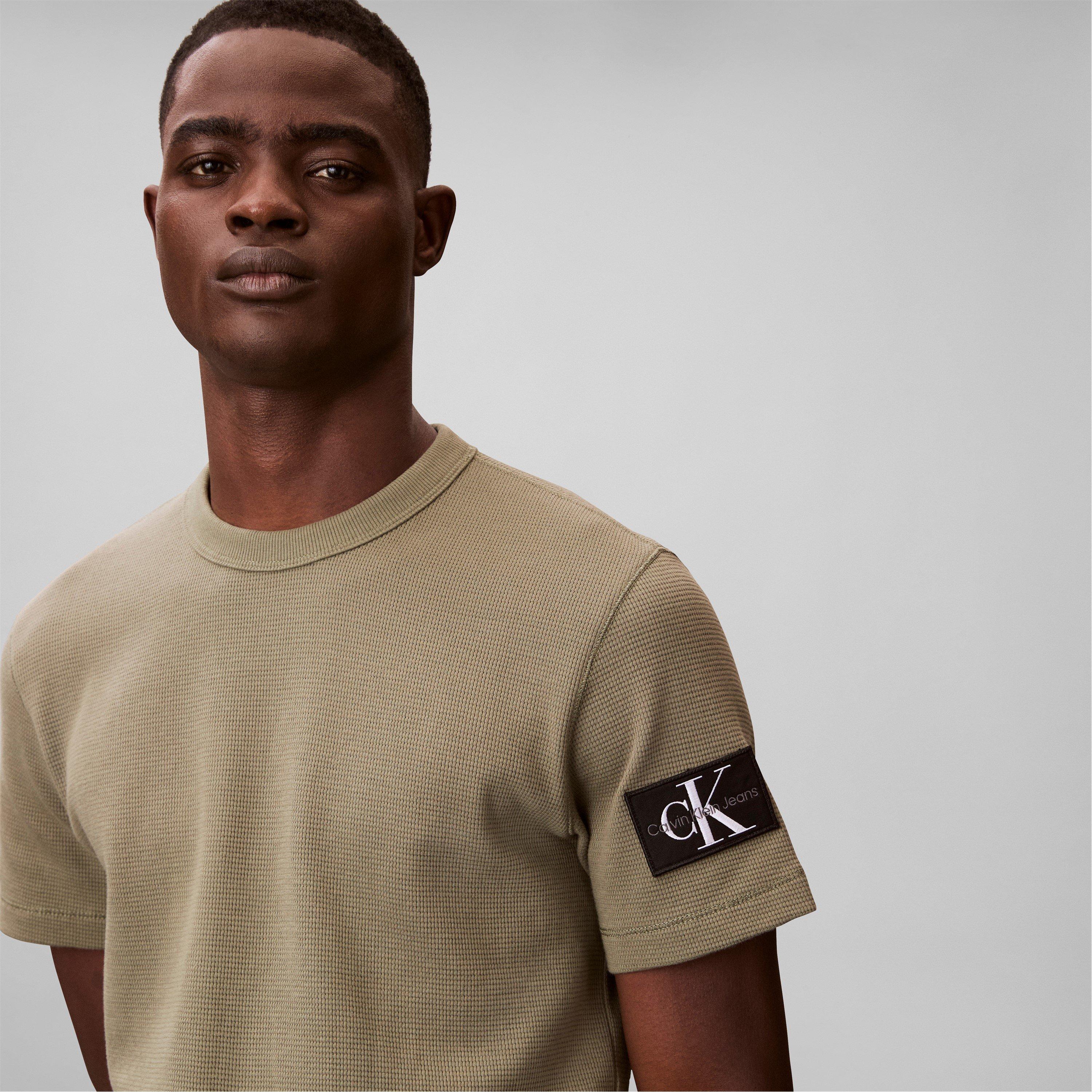 Deep Lichen - Calvin Klein Jeans - Badge Waffle Tee - 6