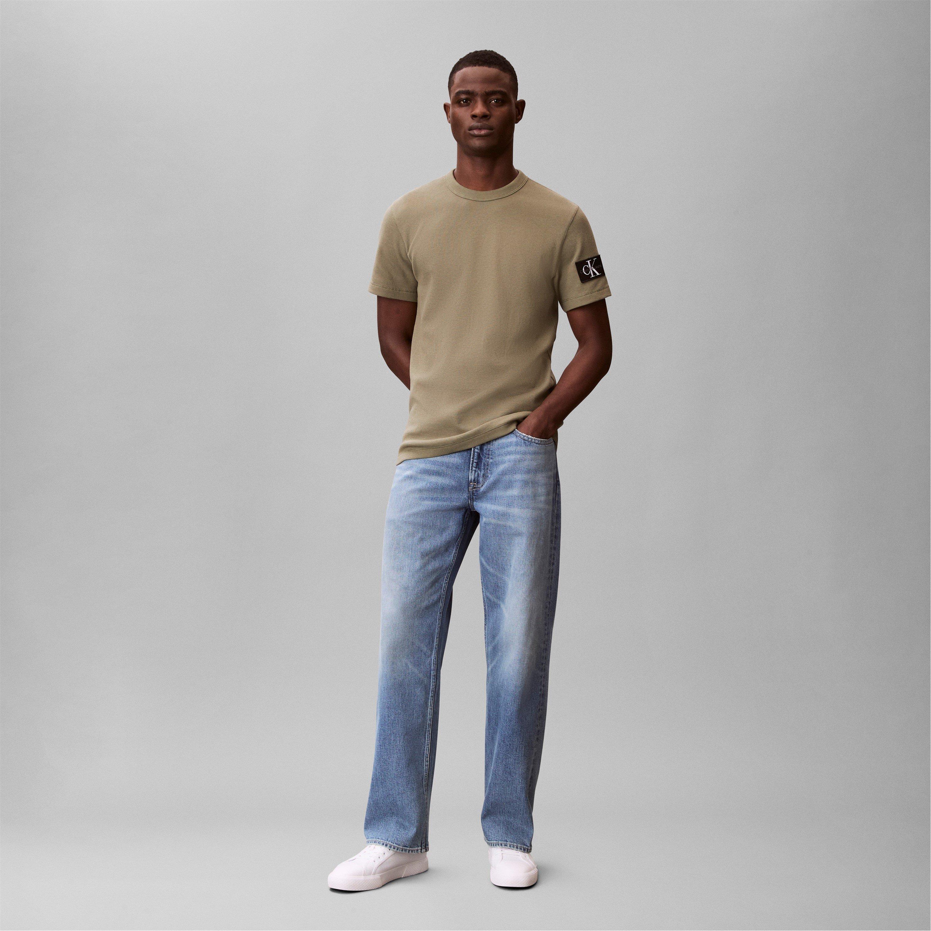 Deep Lichen - Calvin Klein Jeans - Badge Waffle Tee - 7