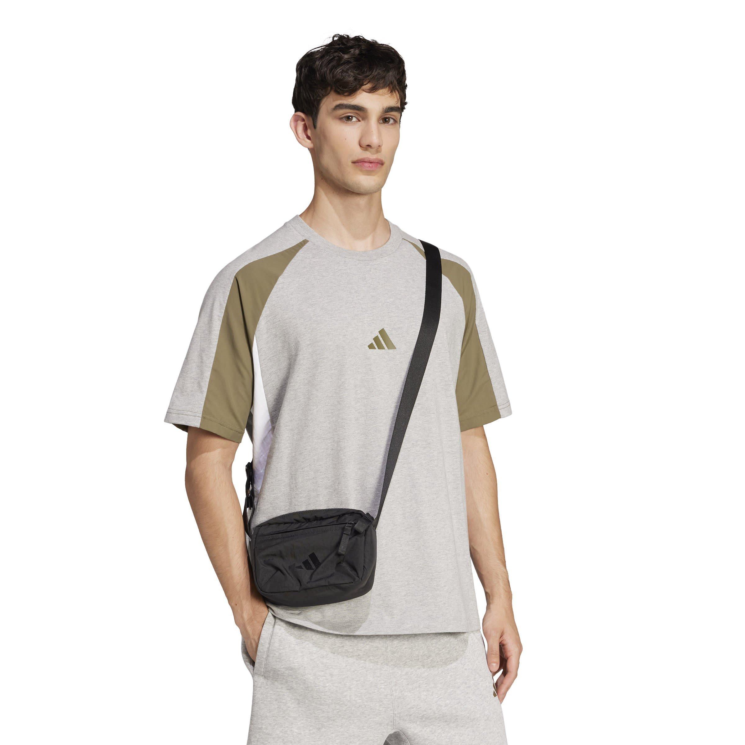 Grey Heather - adidas - Seasonal Essentials Colorblock T-Shirt Mens - 4