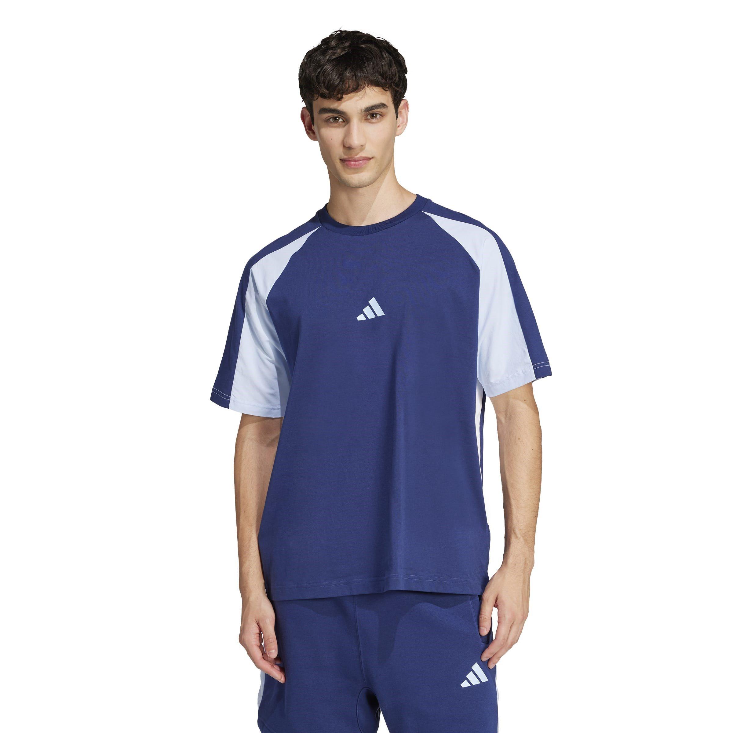 Tamno plava - adidas - Seasonal Essentials Colorblock T-Shirt Mens - 2