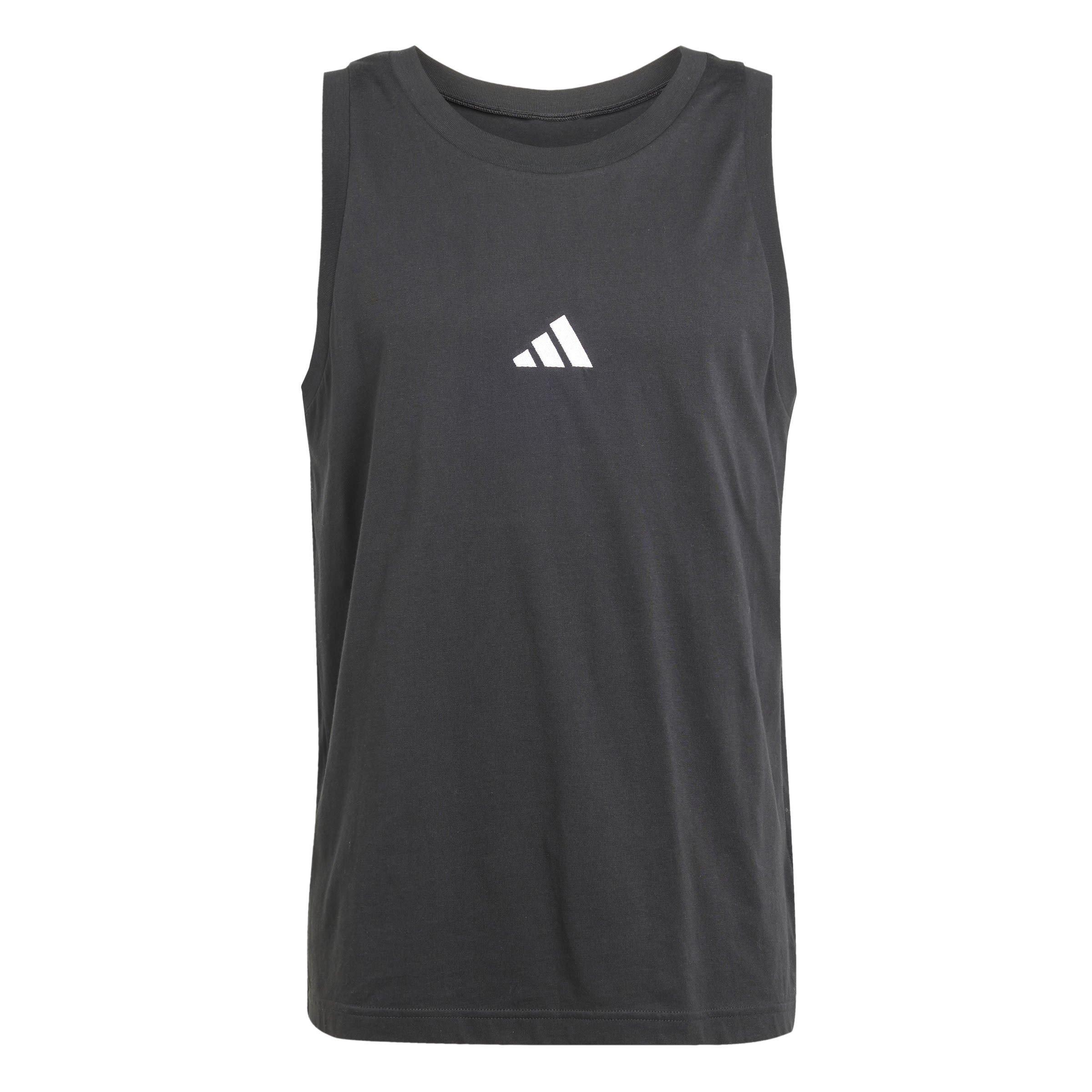 Sort/Hvid - adidas - Essentials Small Logo Tank Top Mens - 1