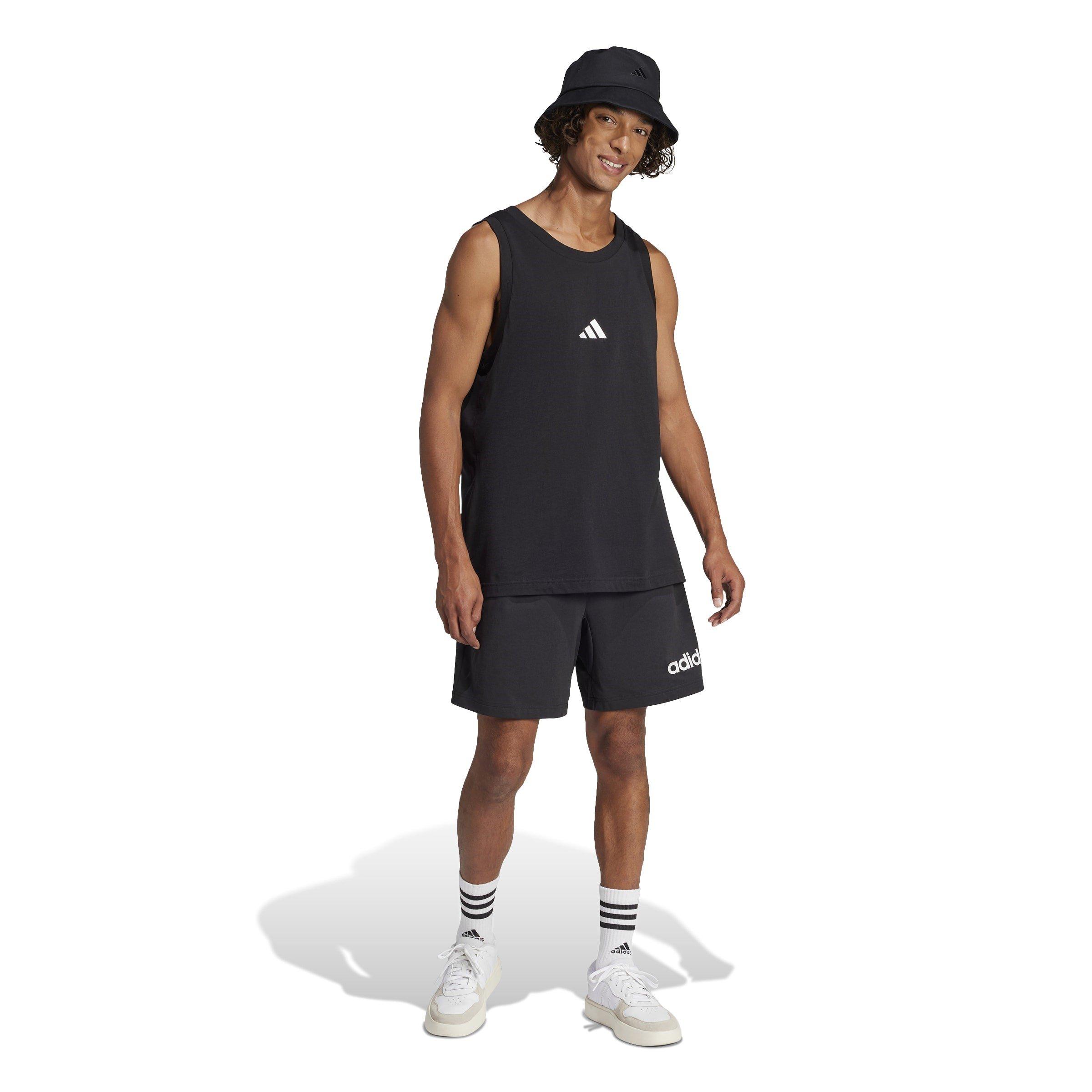 Black/White - adidas - Essentials Small Logo Tank Top Mens - 7