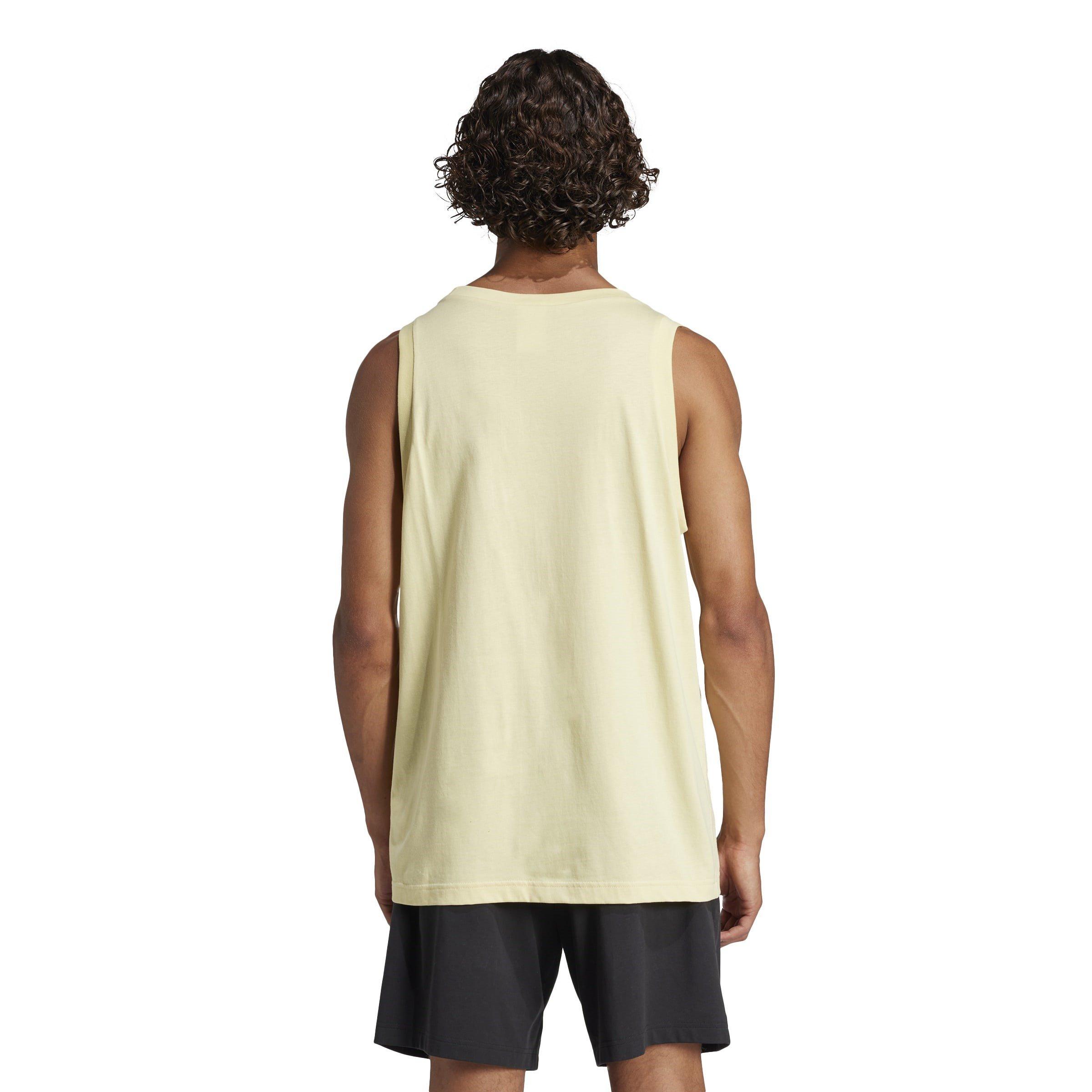 Gelb/Schwarz - adidas - Essentials Small Logo Tank Top Mens - 3