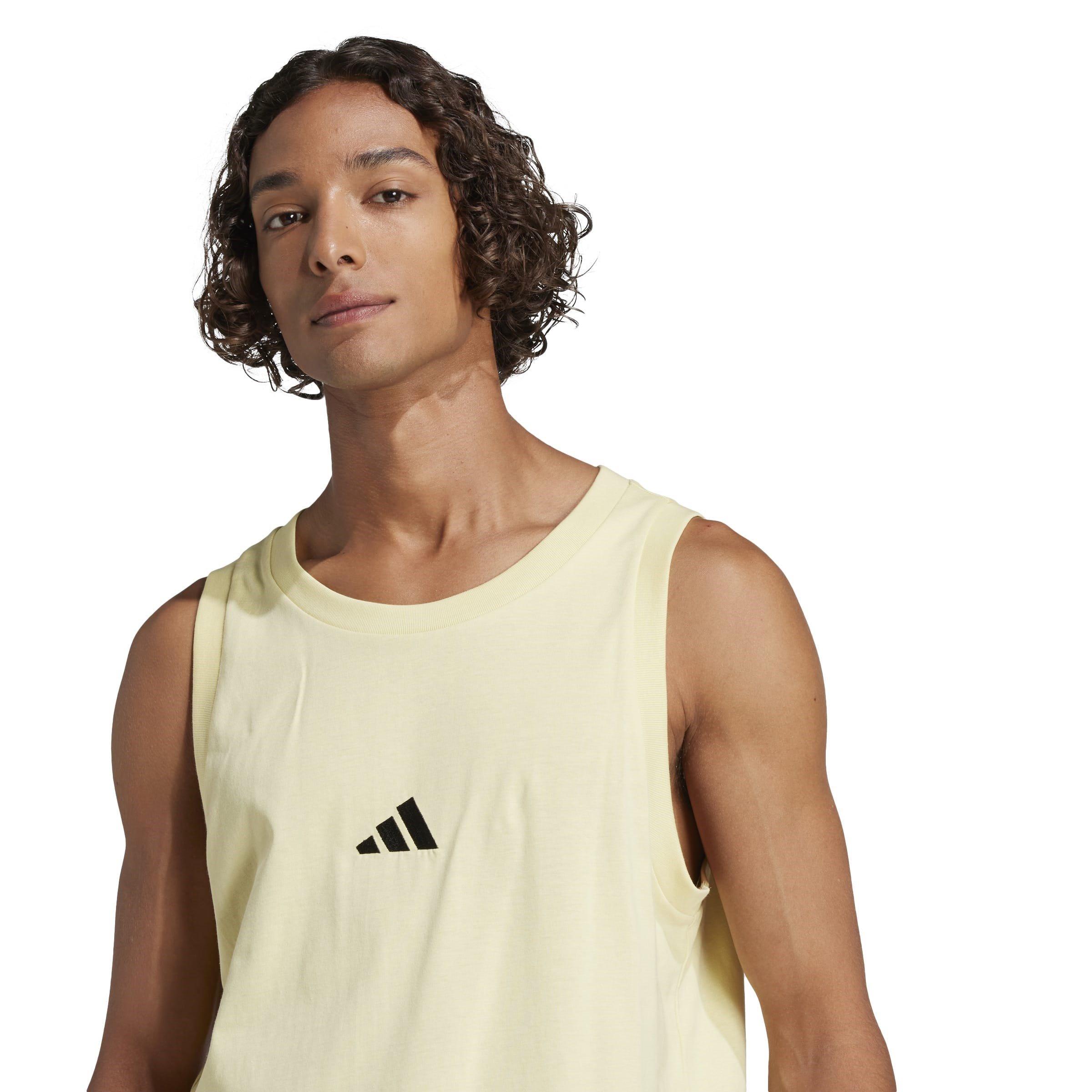 Gelb/Schwarz - adidas - Essentials Small Logo Tank Top Mens - 5