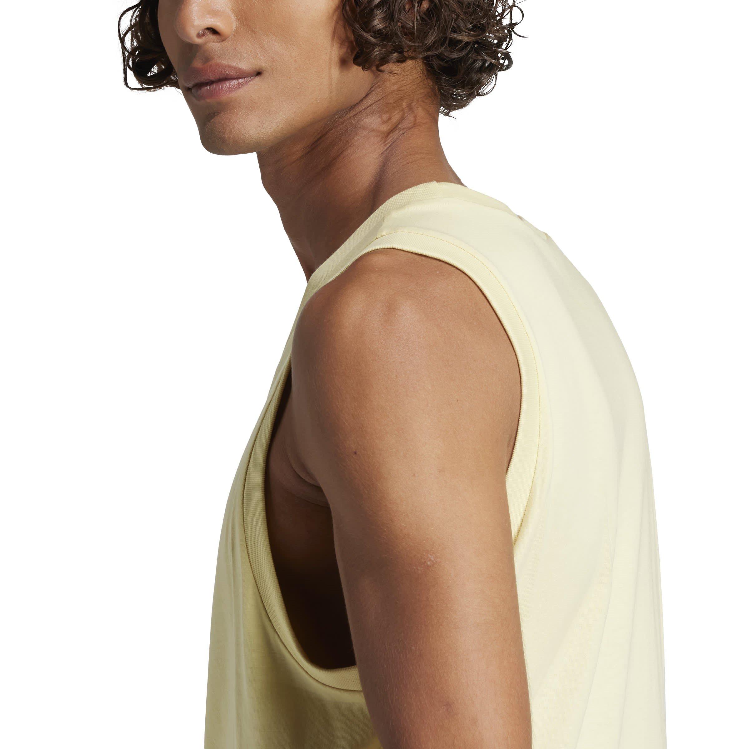 Gelb/Schwarz - adidas - Essentials Small Logo Tank Top Mens - 6