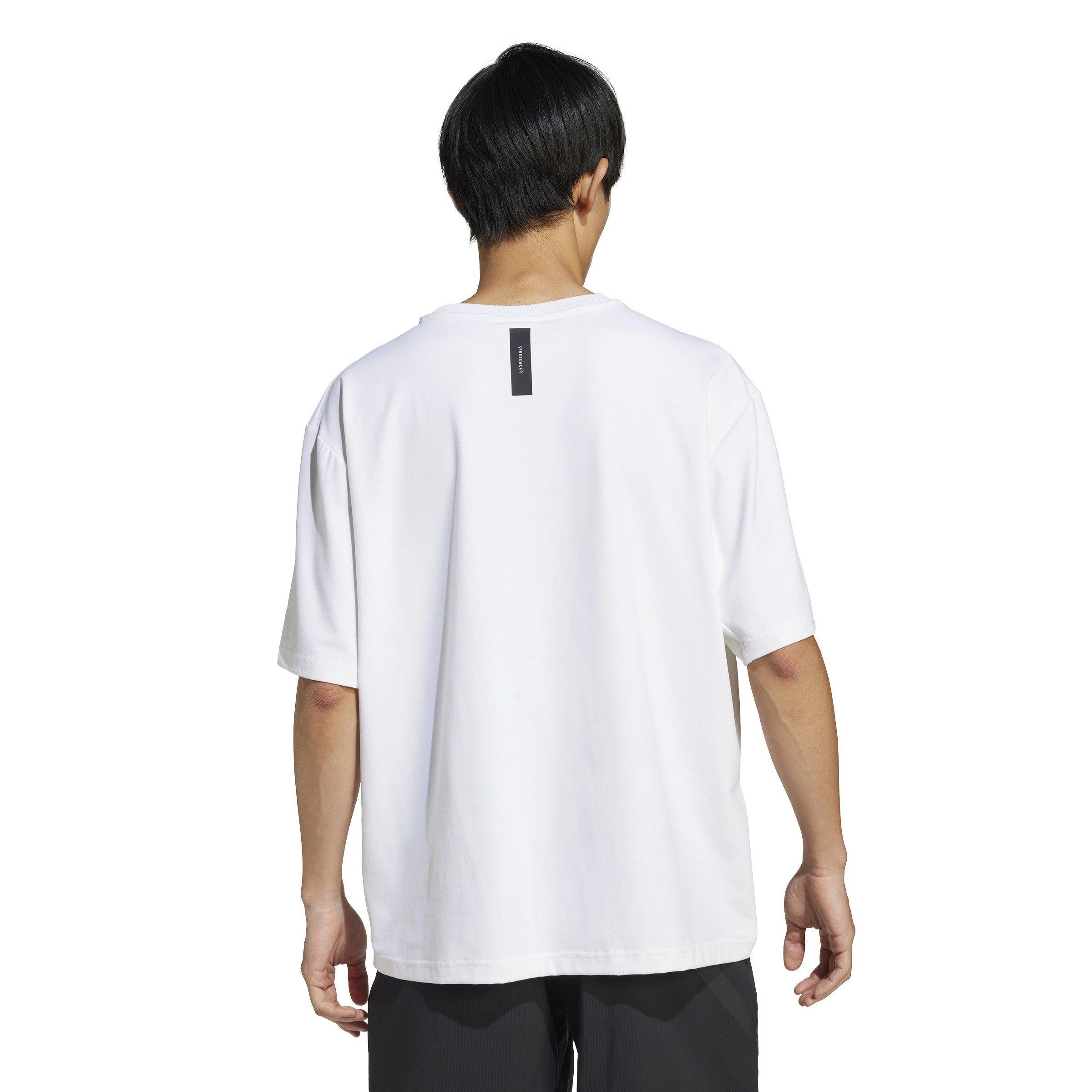 White - adidas - adidas Z.N.E. Loose-Fit T-Shirt Mens - 3