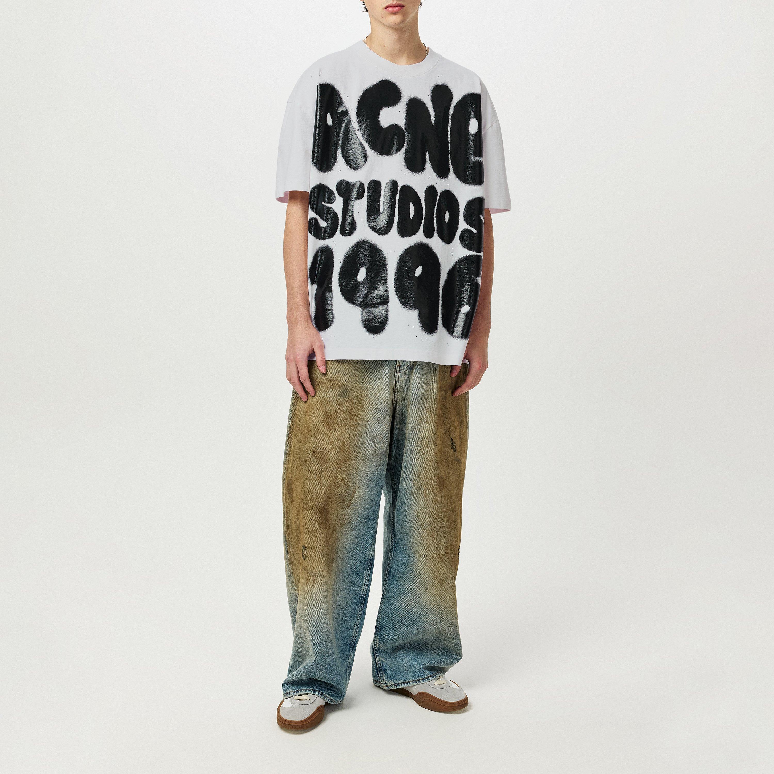 White - Acne Studios - Men's Oversized Spray T-Shirt - 4