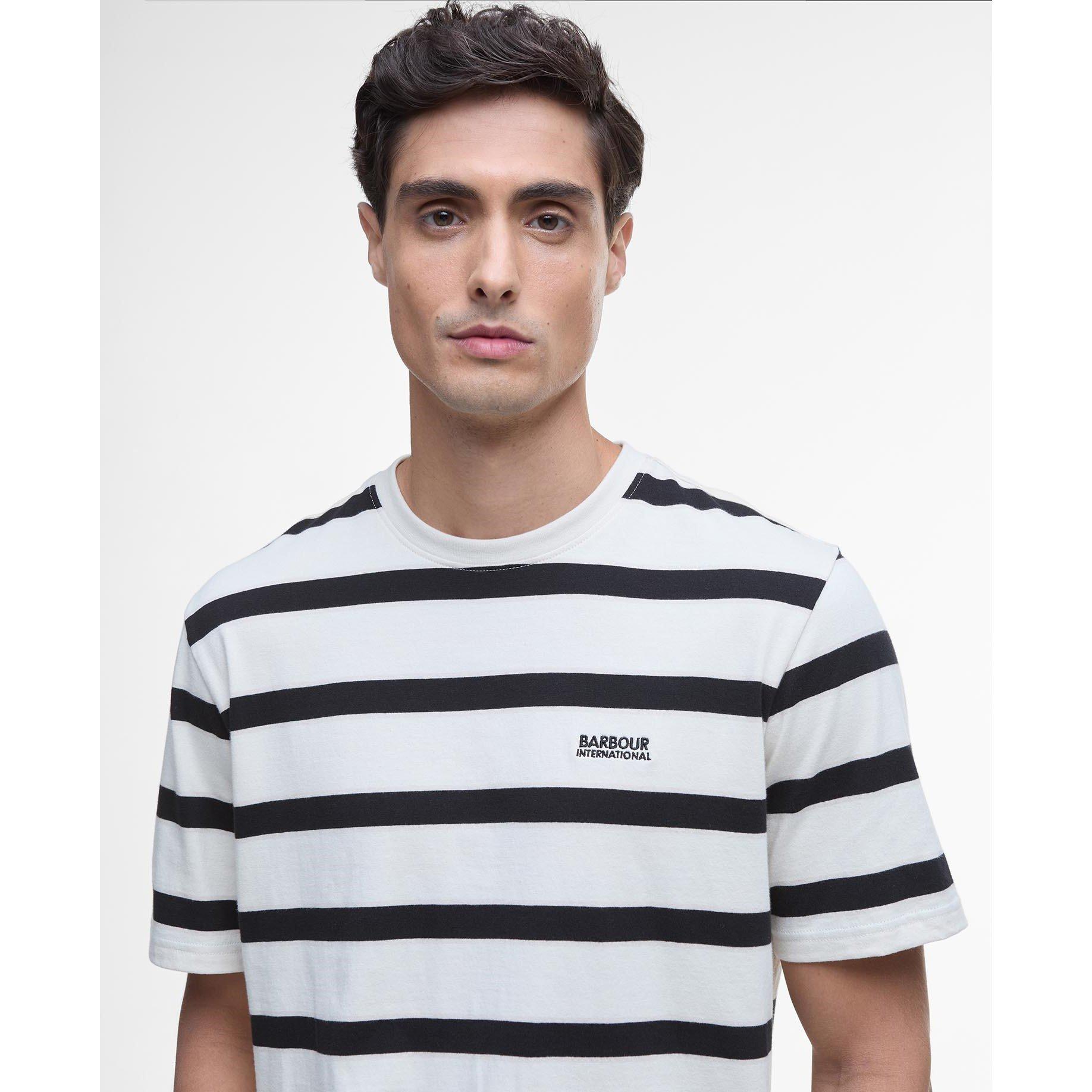 Whisper White - Barbour International - Luca Stripe T-Shirt - 4
