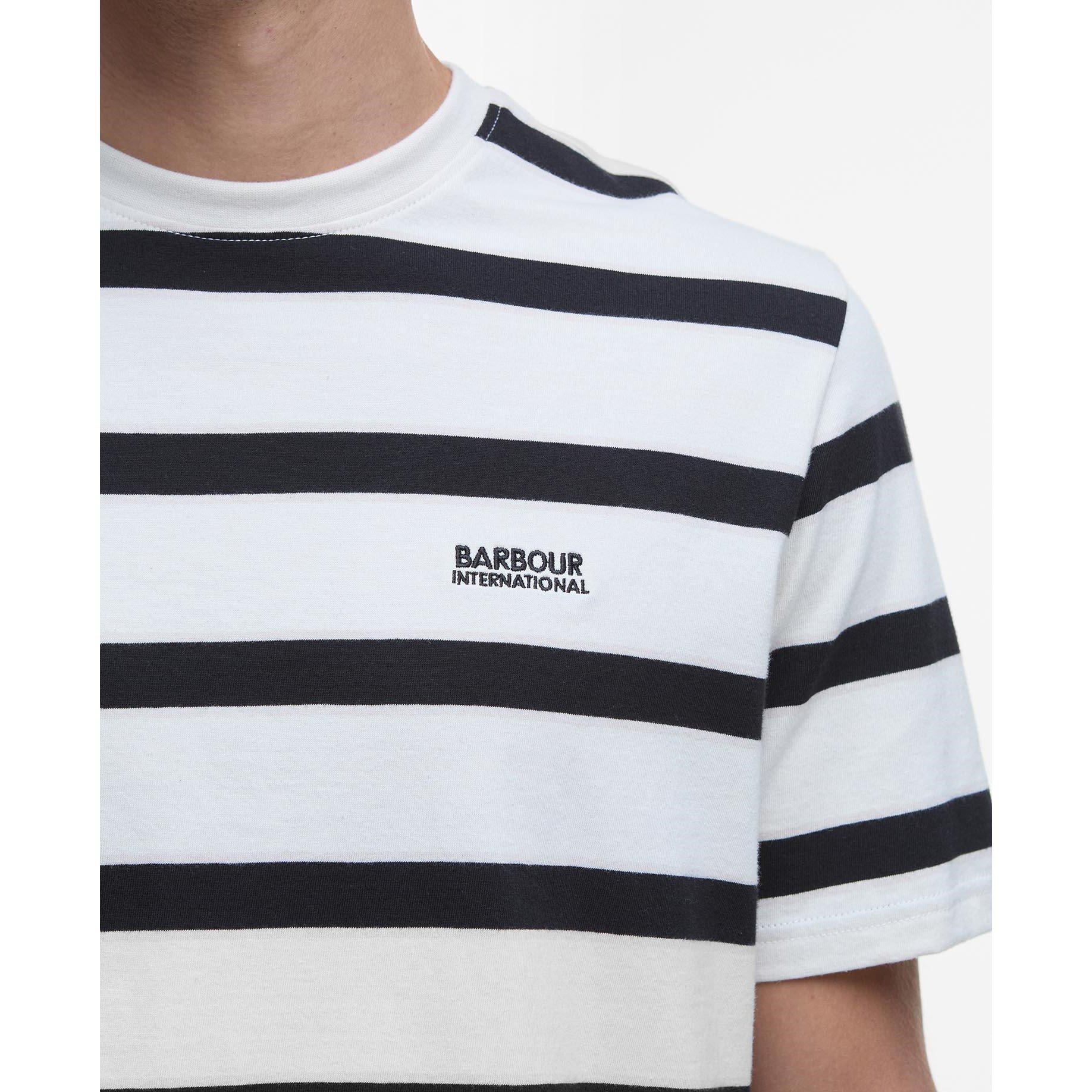 Whisper White - Barbour International - Luca Stripe T-Shirt - 5