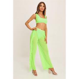 I Saw It First ISAWITFIRST Frill Side Mesh Trousers