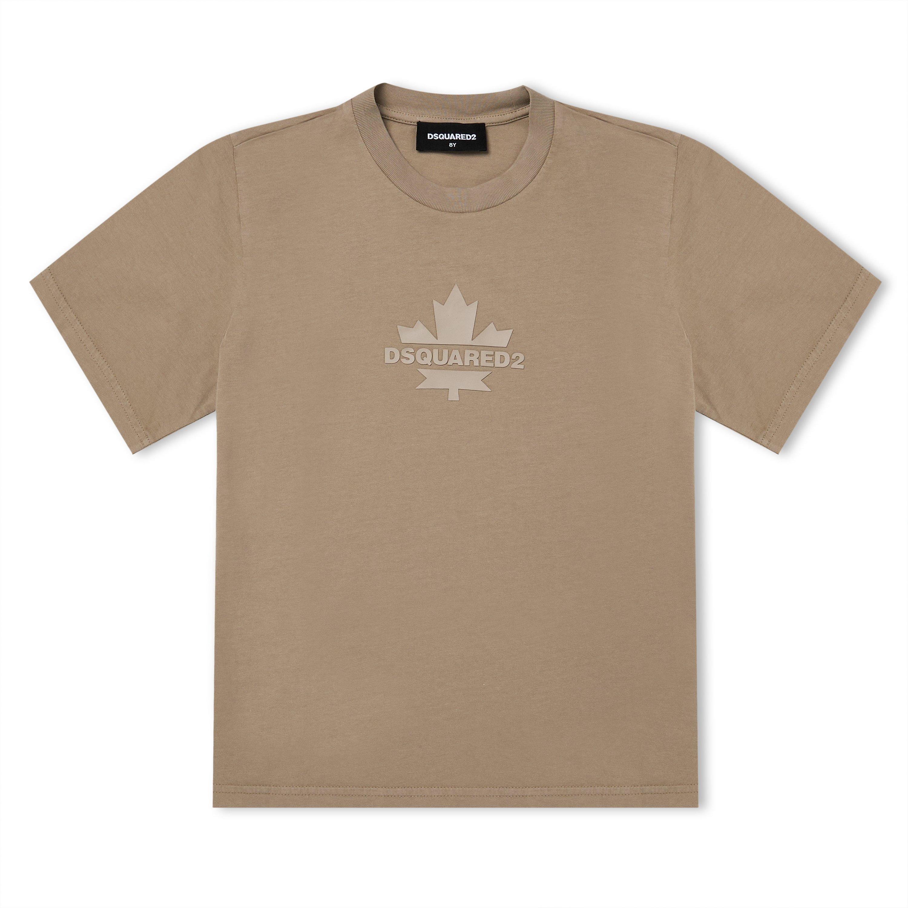 DSquared2 Logo T-Shirt Juniors - Sand DQ717 - Size 14 Yrs
