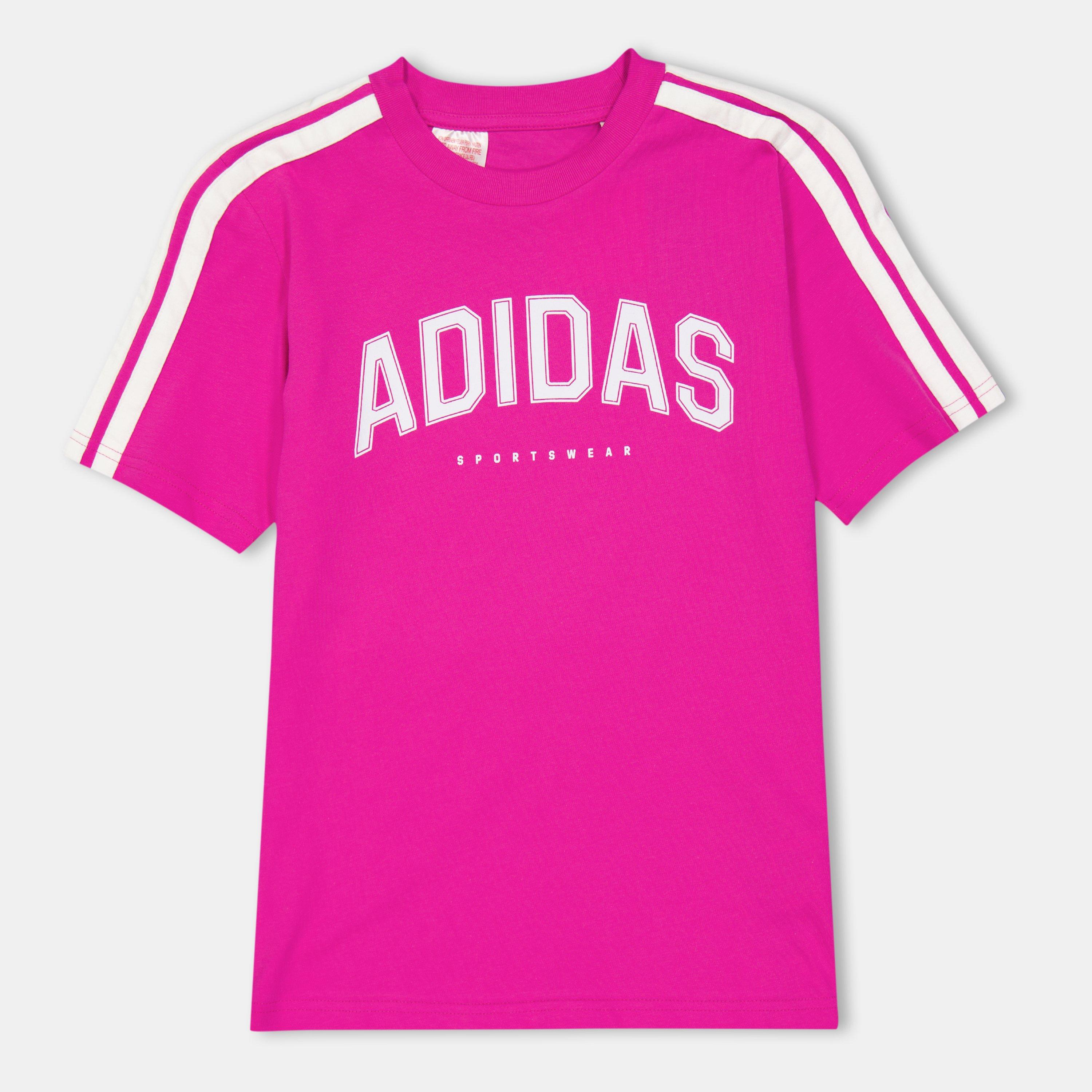 Pink - adidas - Collegiate Graphic T-Shirt Kids - 1