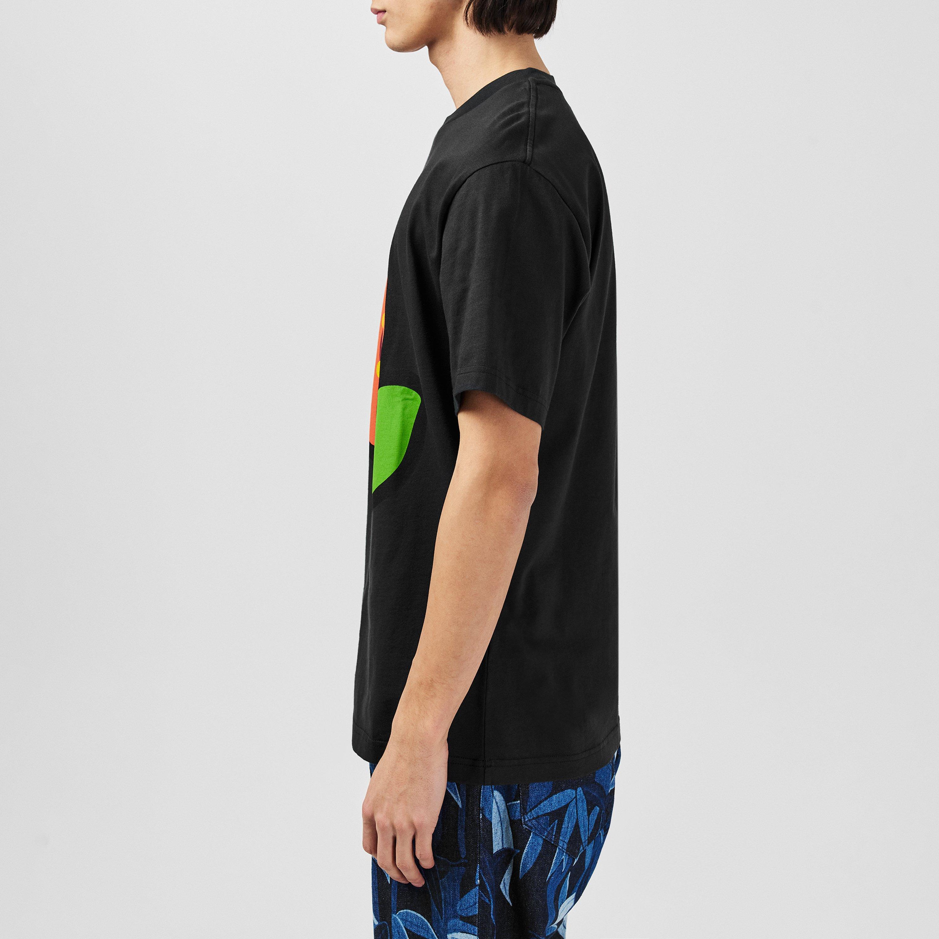 Black - Kenzo - Men's Flower Regular Fit T-Shirt - 2