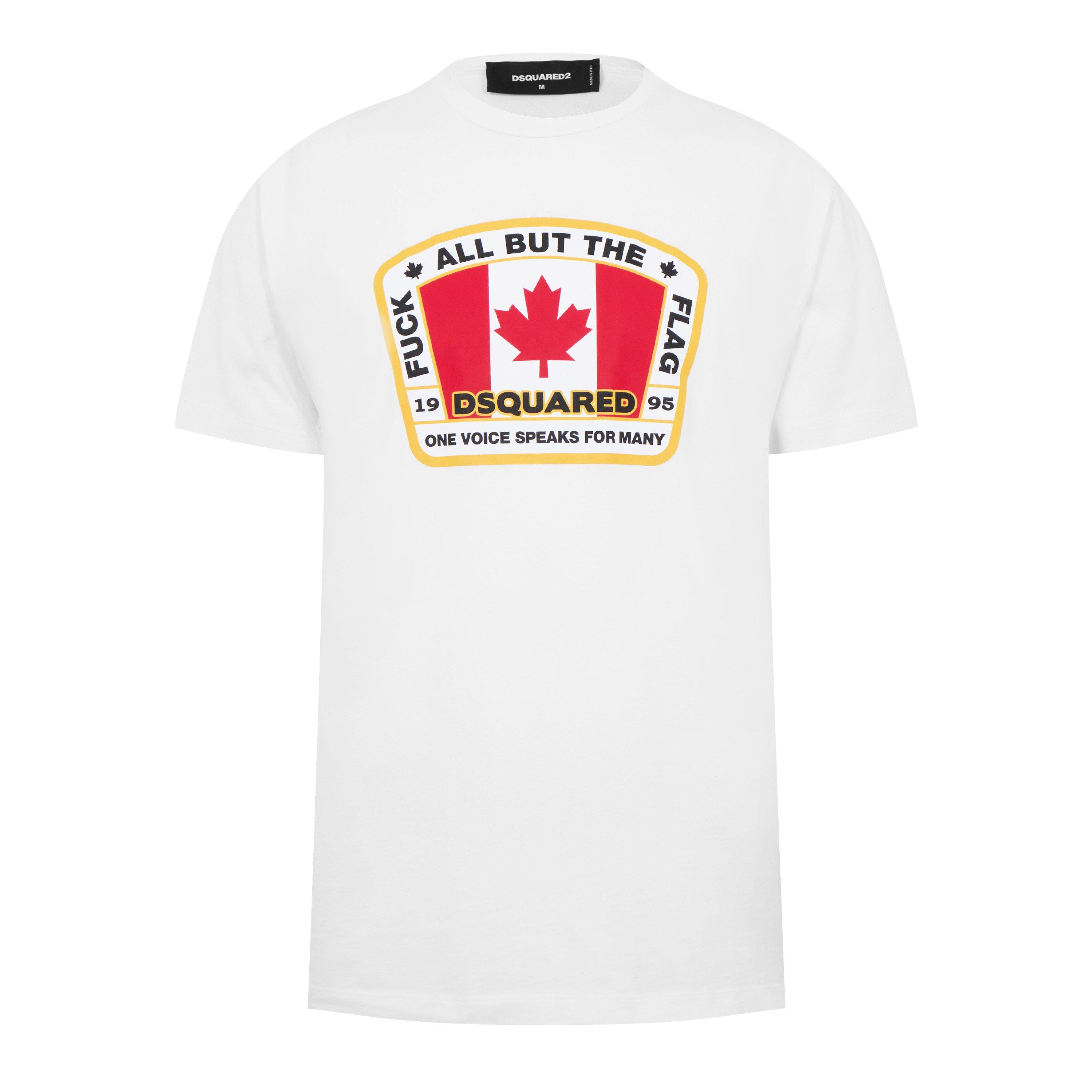 DSquared2 Canada Flag Printed Tee - White - S
