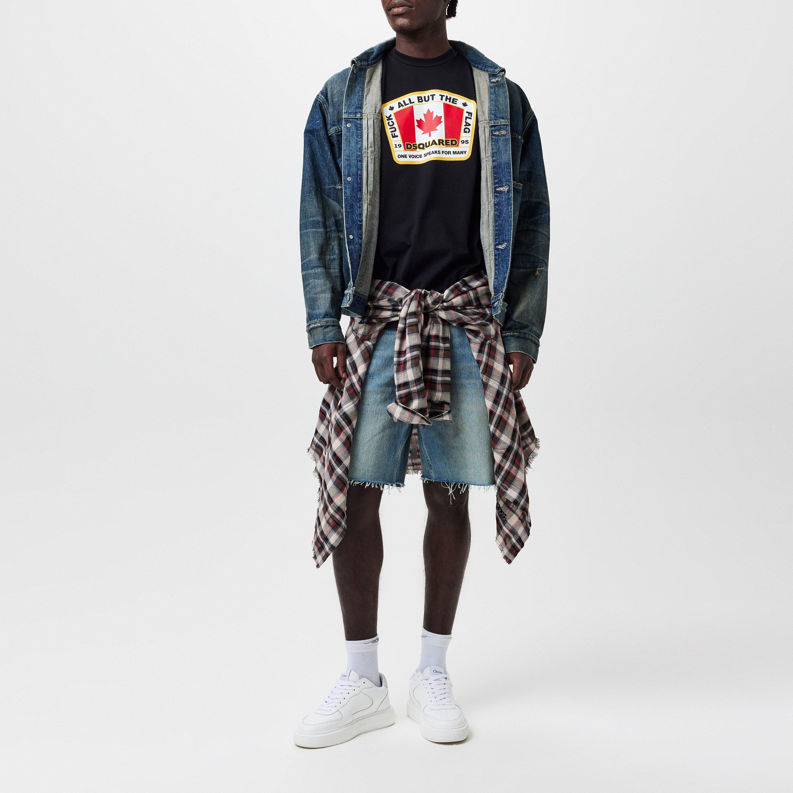 Black - DSquared2 - Canada Flag Printed Tee - 6