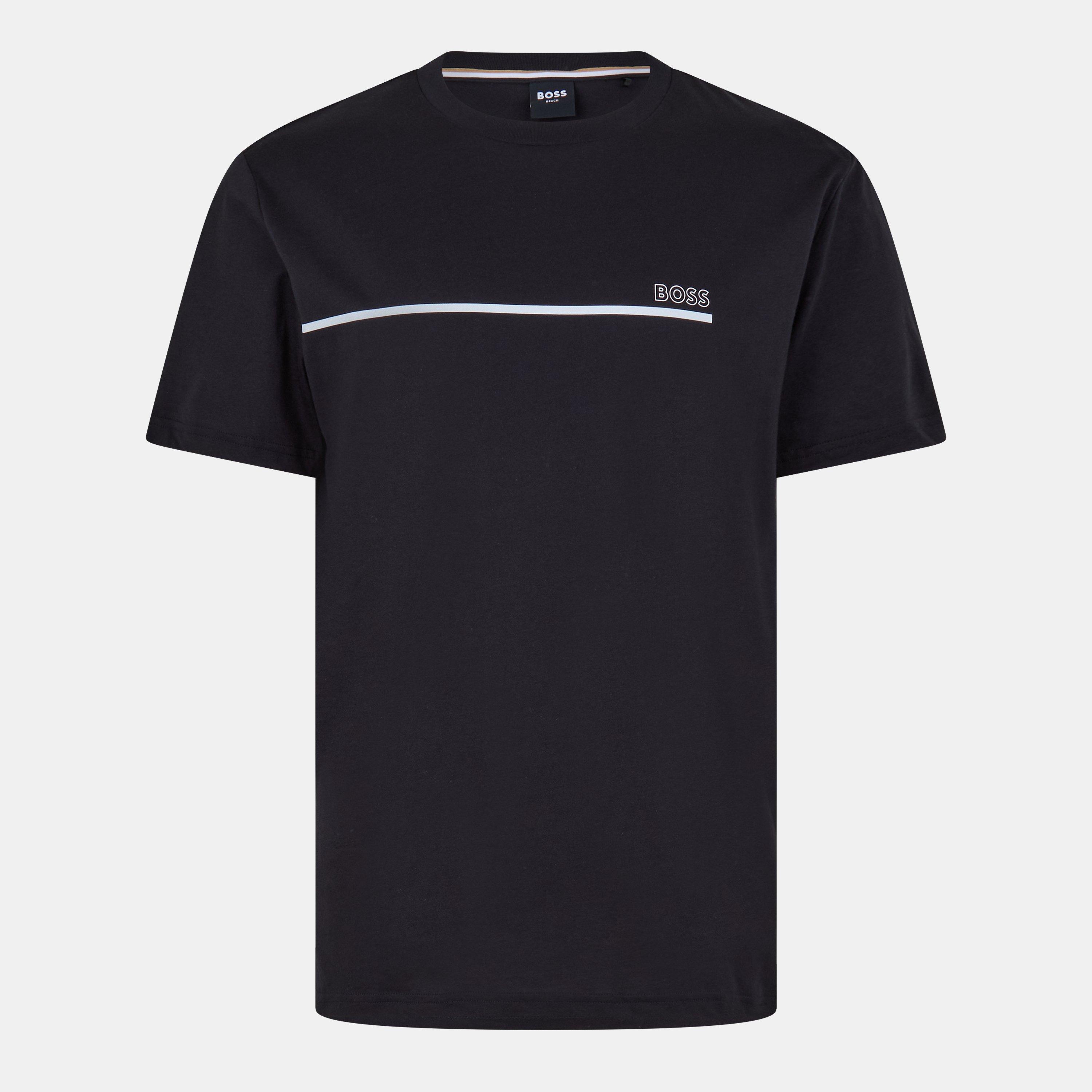 Black 002 - Boss - Mens BOSS Bodywear Short Sleeve Soft T-Shirt (Stormfish) - 1
