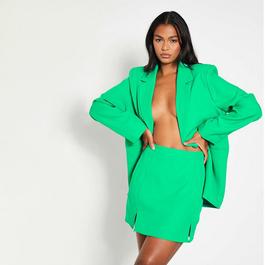 I Saw It First Woven Notch Front Tailored Skirt