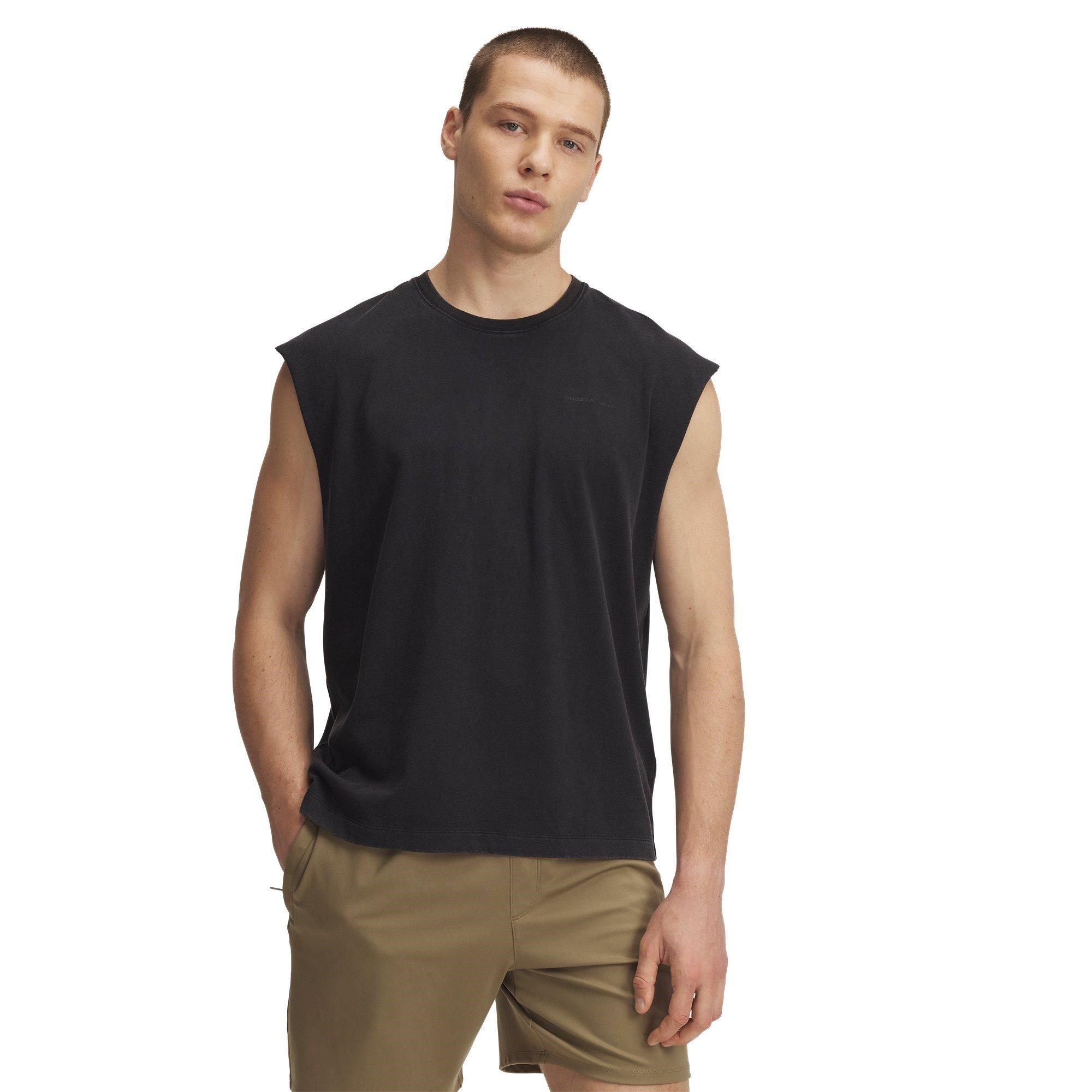 Black/Black - Under Armour - Men's Icon Heavyweight Cotton Vest - 1