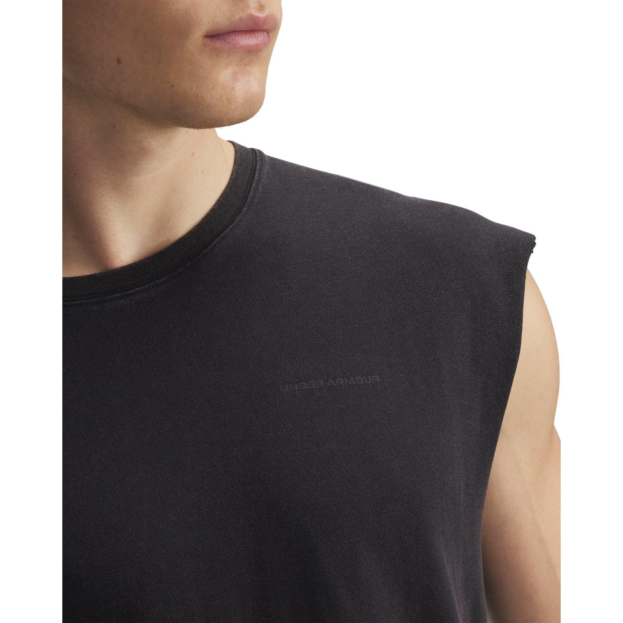 Black/Black - Under Armour - Icon Heavyweight Cotton Vest - 3