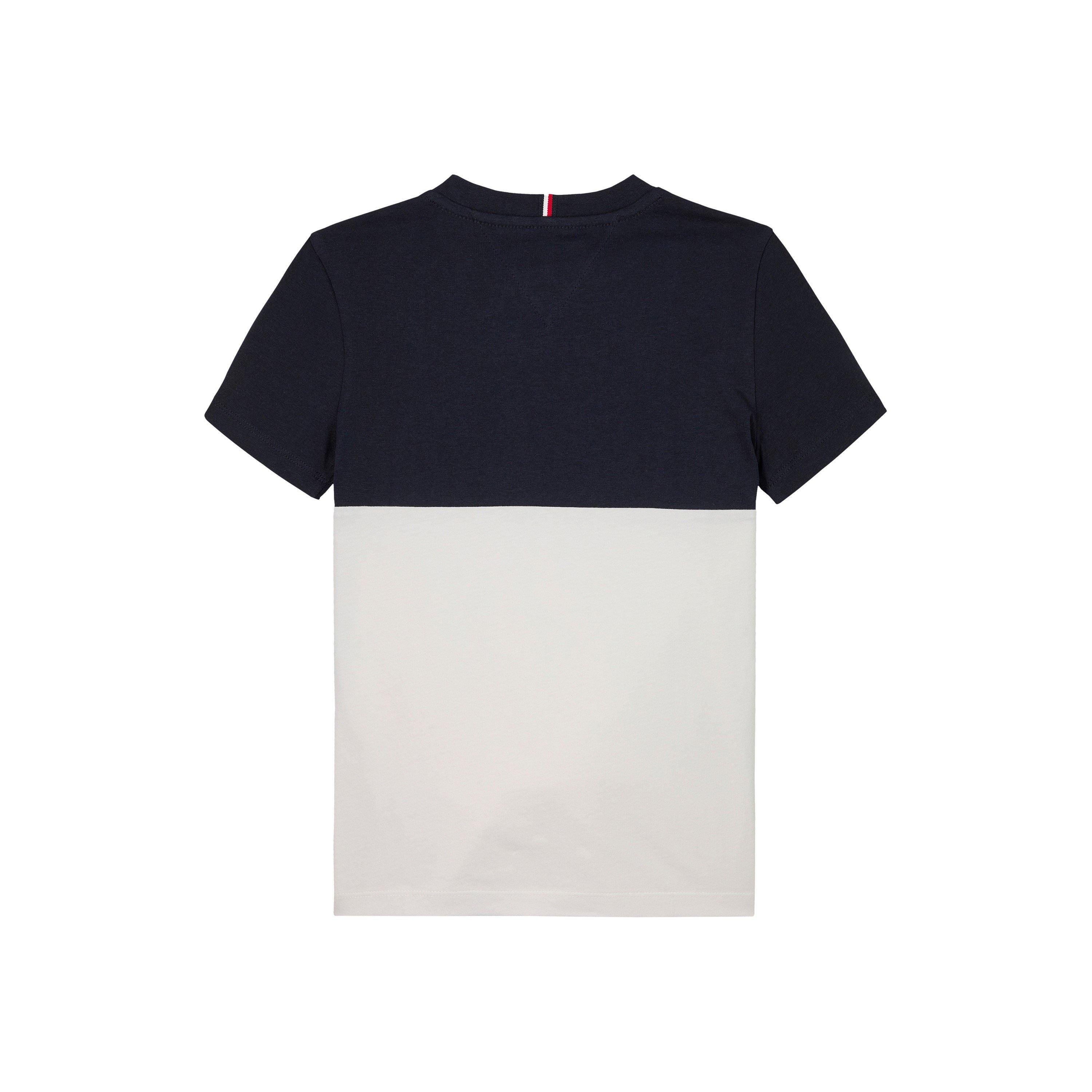 Nacht Marineblauw C1G - Tommy Hilfiger - Kids' Mini Corp Colourblock T-Shirt - 5