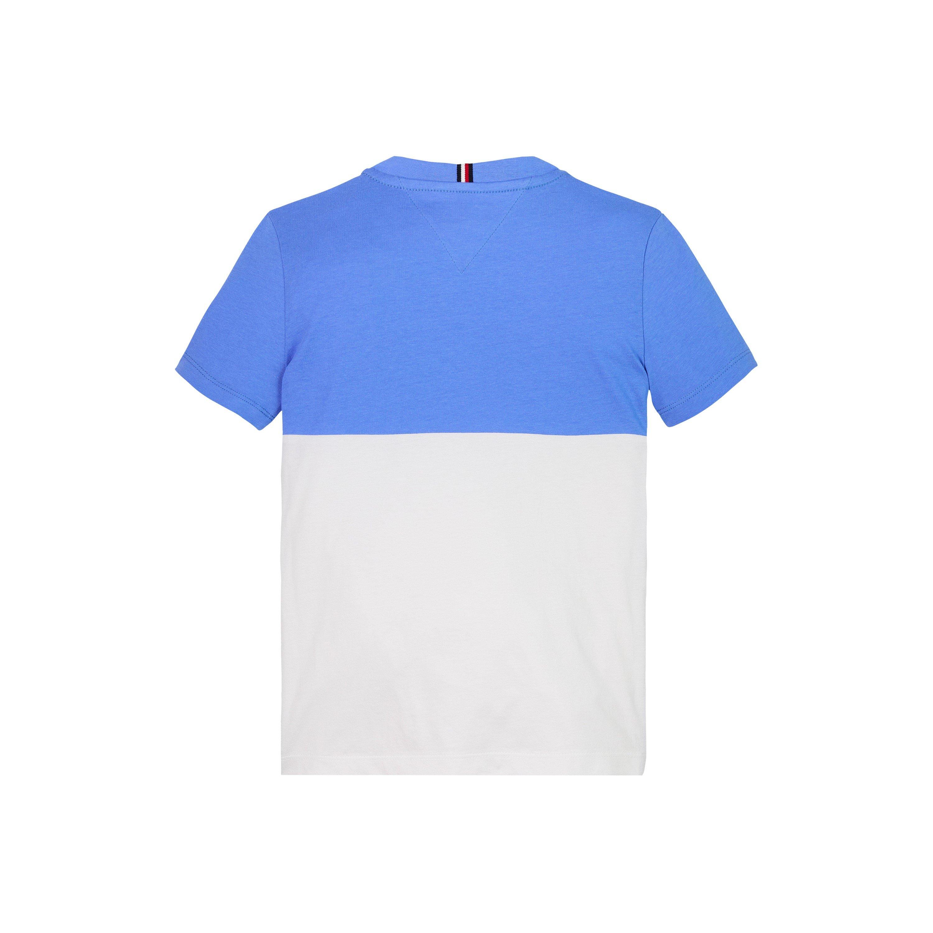 Blue/Wht C30 - Tommy Hilfiger - Kids' Mini Corp Colourblock T-Shirt - 5