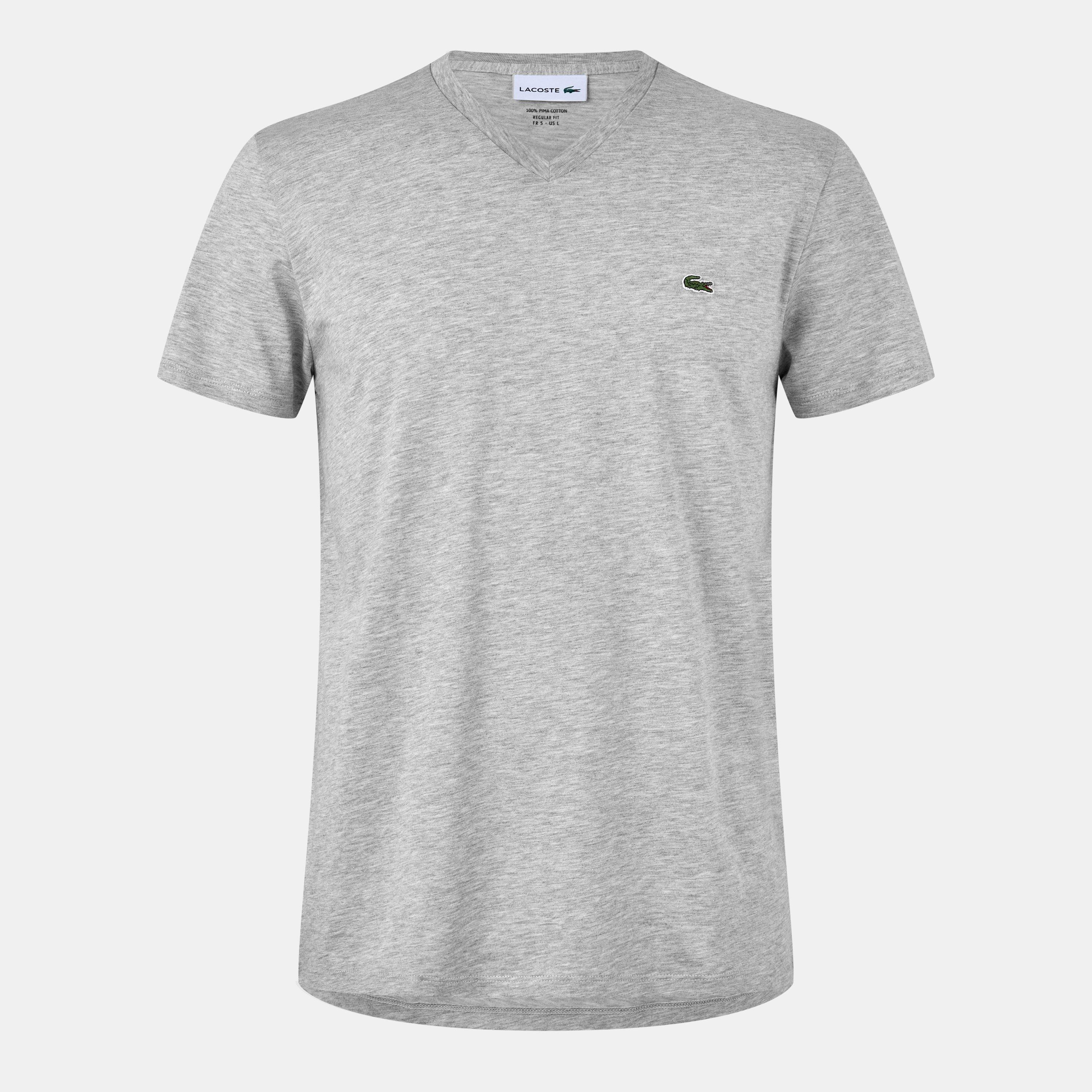 Silver Chine - Lacoste - Men's V Neck T-Shirt - 1